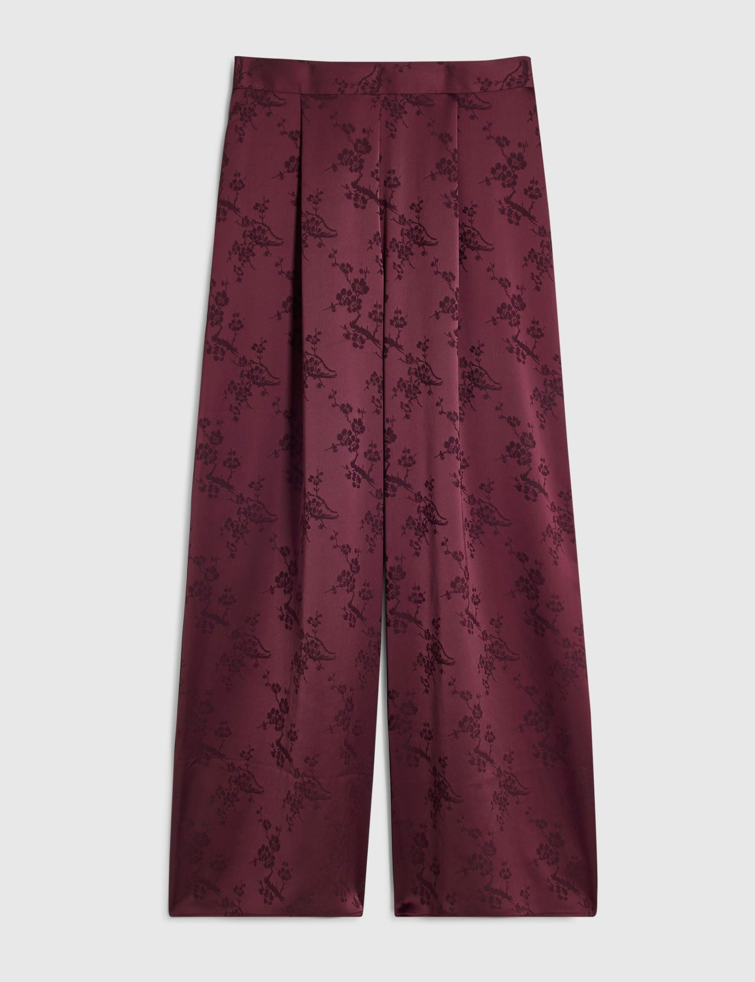 Satin Jacquard Wide Leg Trousers 4 of 6