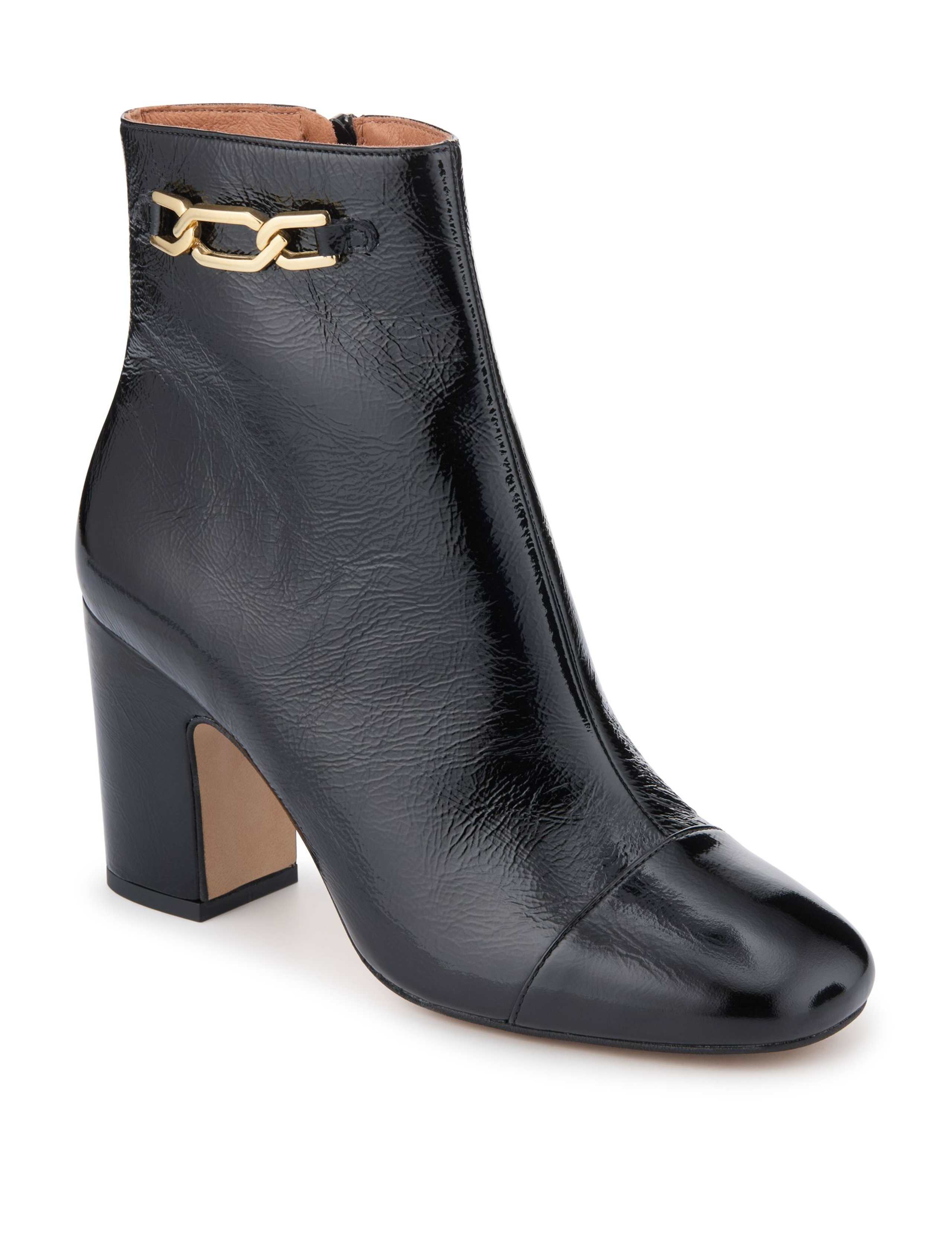 Leather Block Heel Ankle Boots 2 of 5