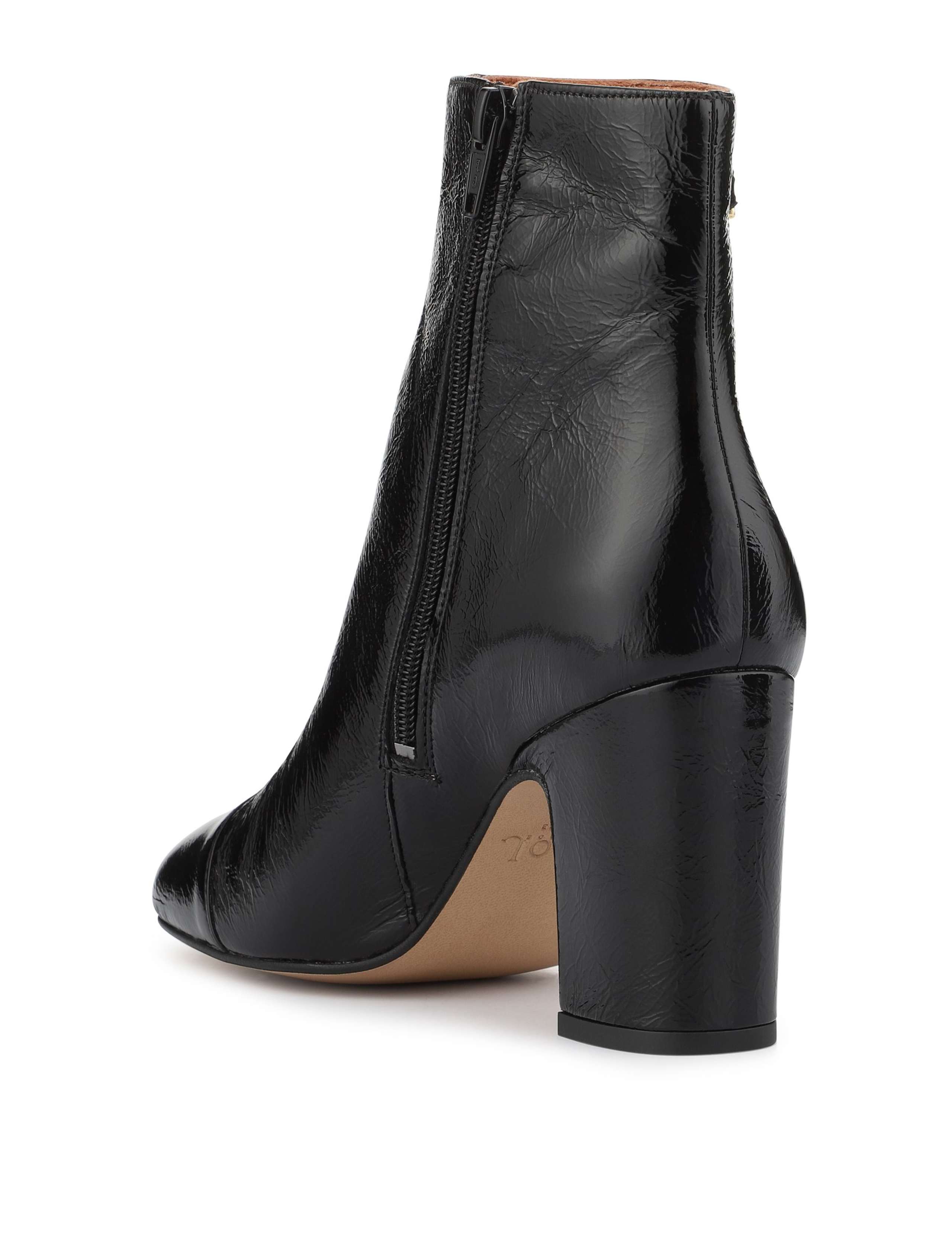 Leather Block Heel Ankle Boots 4 of 5