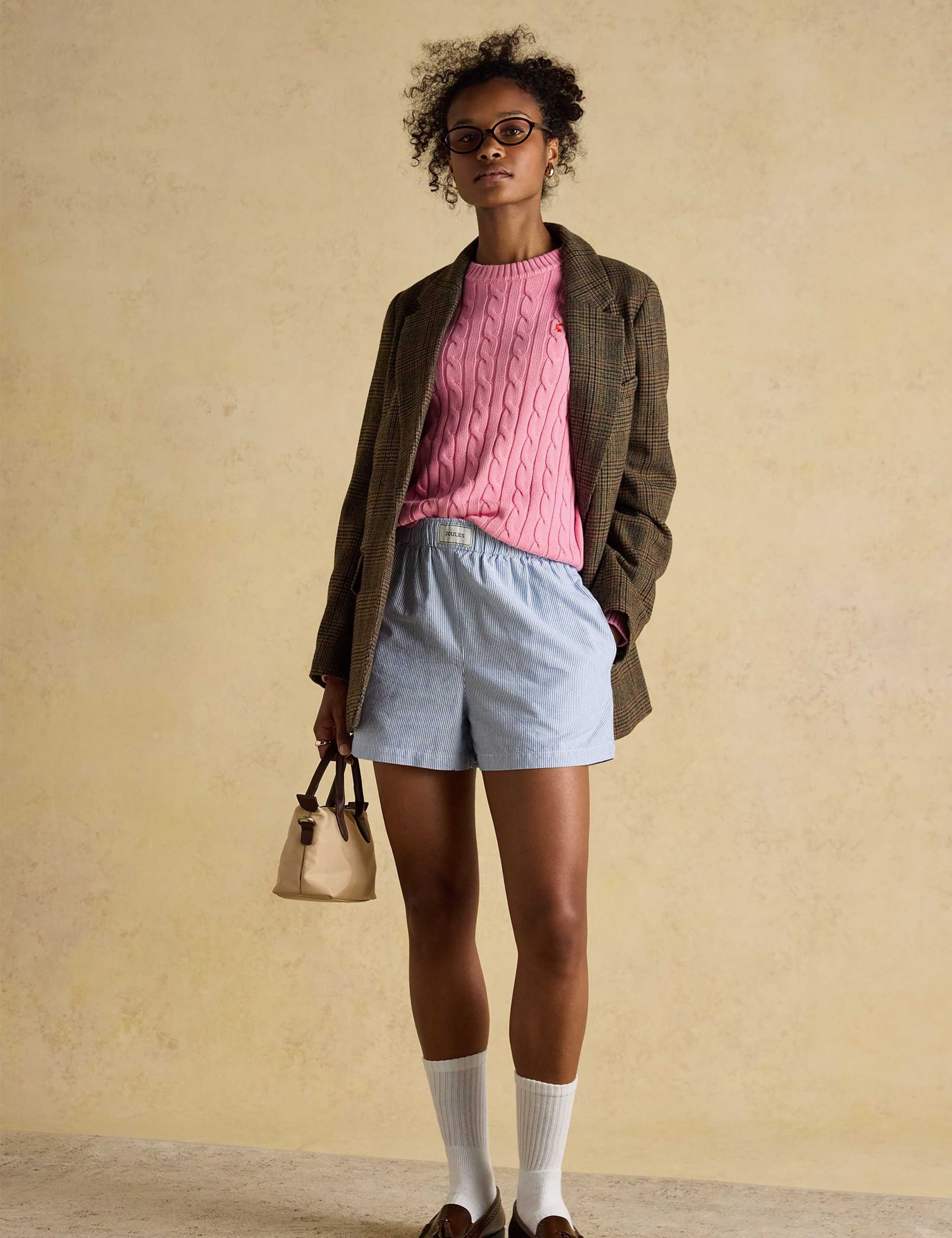 Pure Cotton Cable Knit Crew Neck Jumper 8 of 10