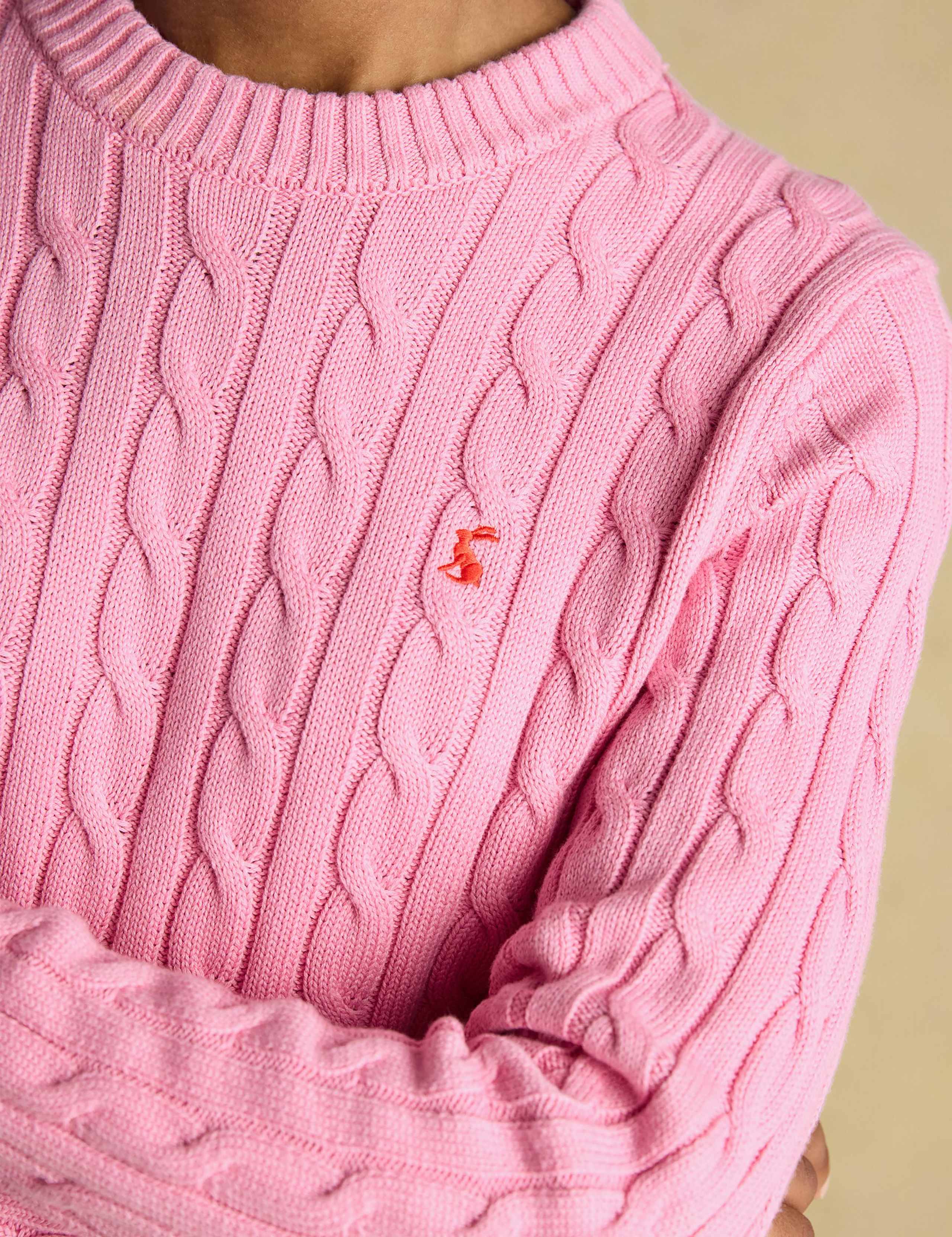 Pure Cotton Cable Knit Crew Neck Jumper 10 of 10