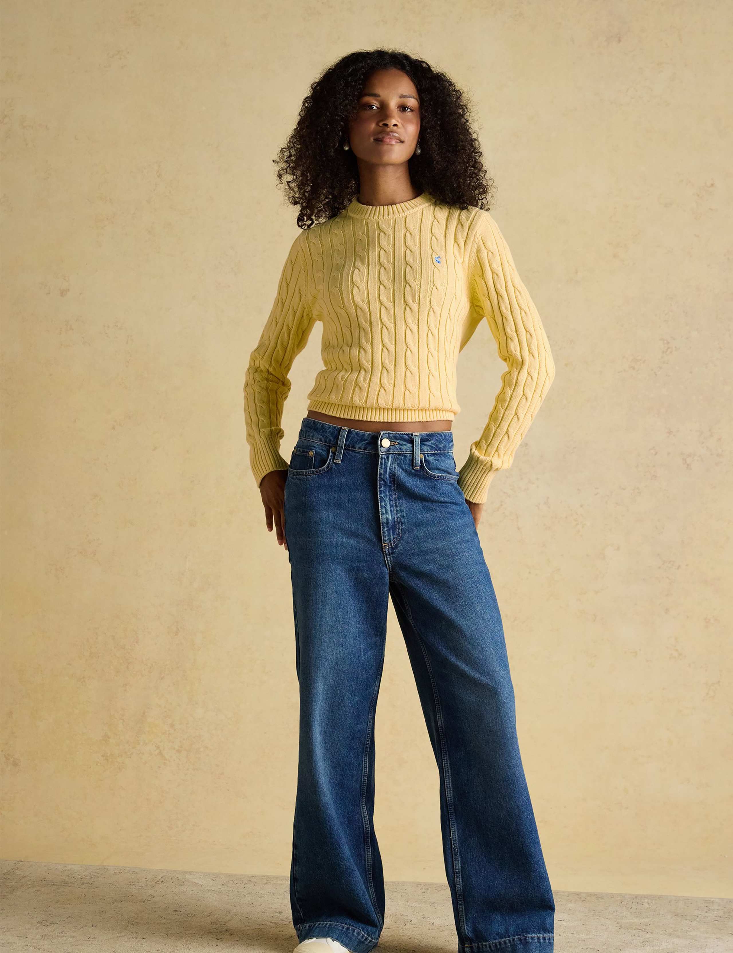 Pure Cotton Cable Knit Crew Neck Jumper 2 of 6