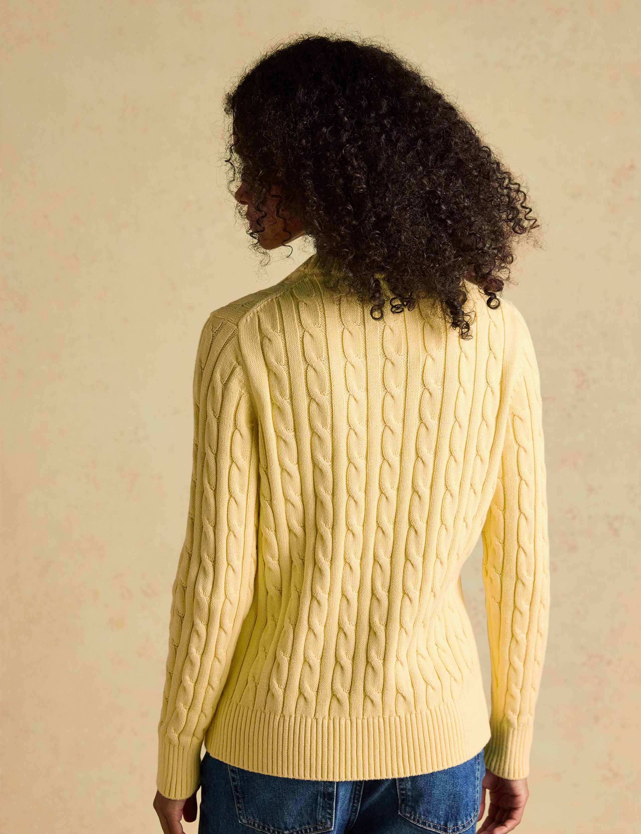 Pure Cotton Cable Knit Crew Neck Jumper 3 of 6