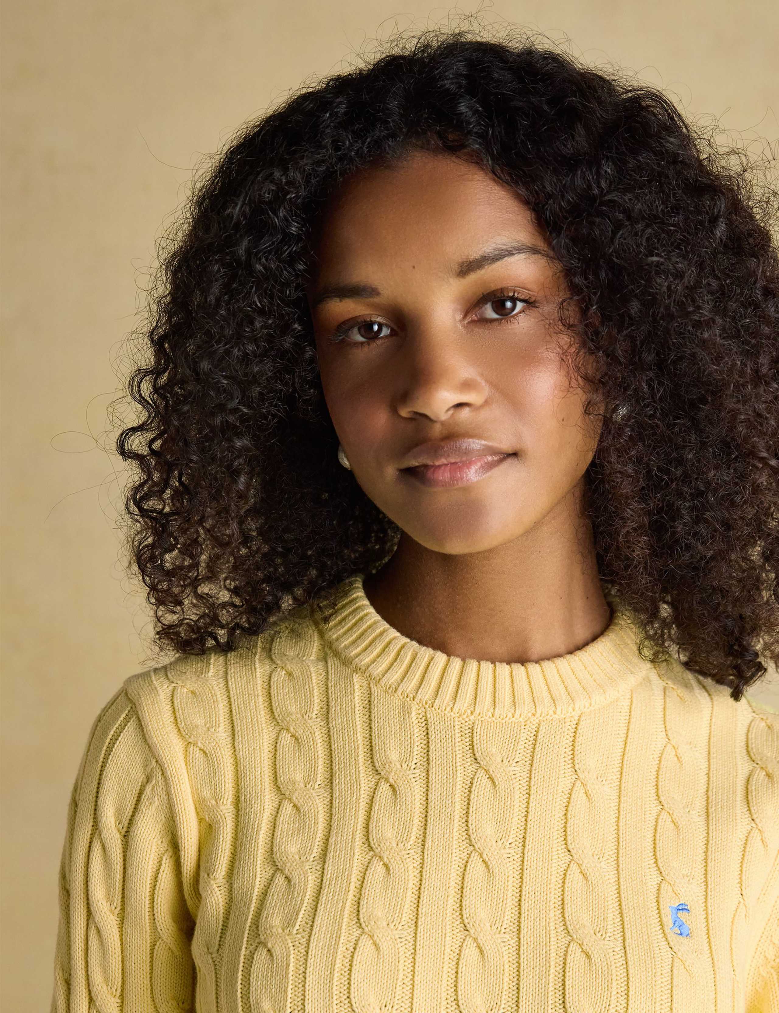 Pure Cotton Cable Knit Crew Neck Jumper 5 of 6