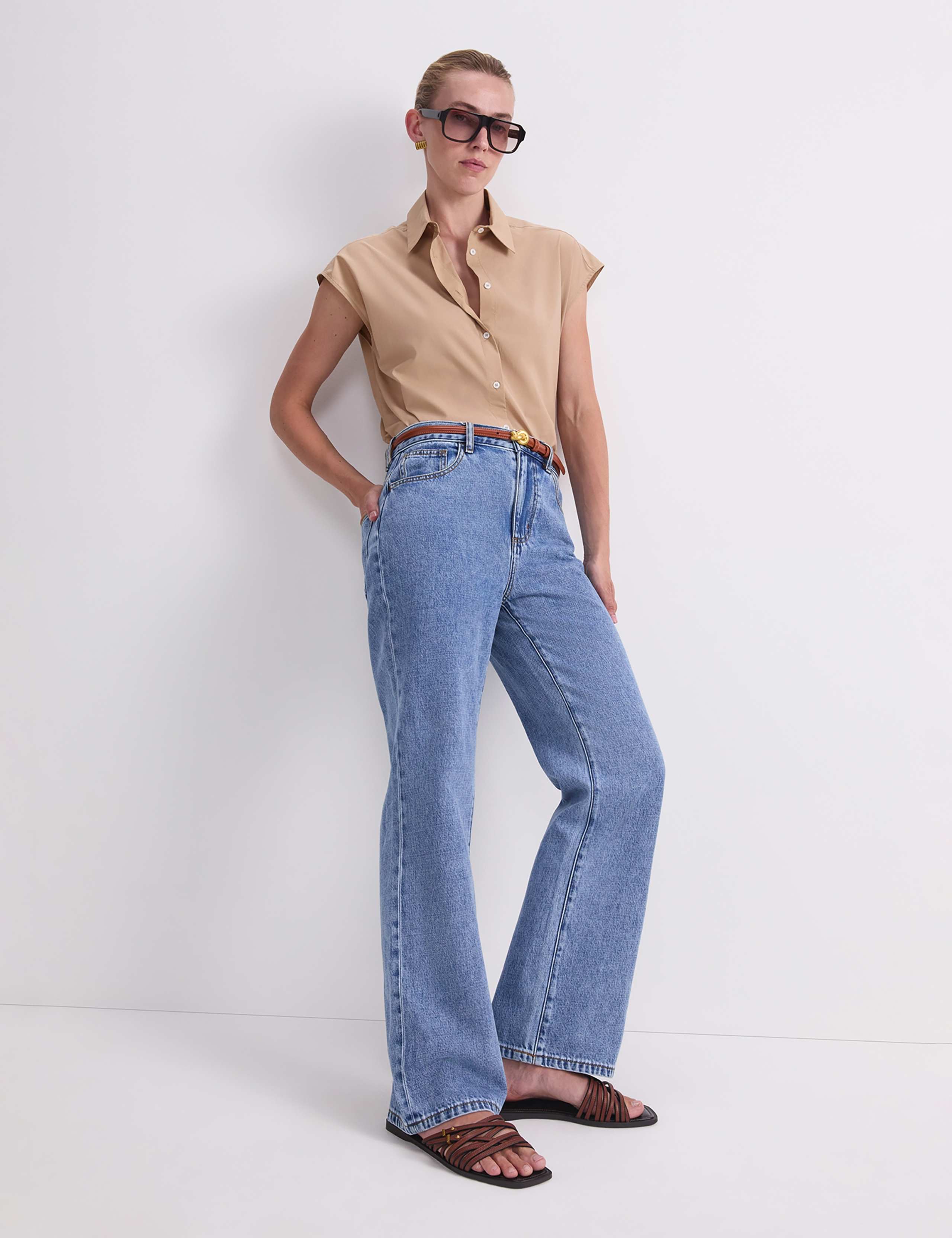 Pure Cotton Cap Sleeve Shirt 3 of 7
