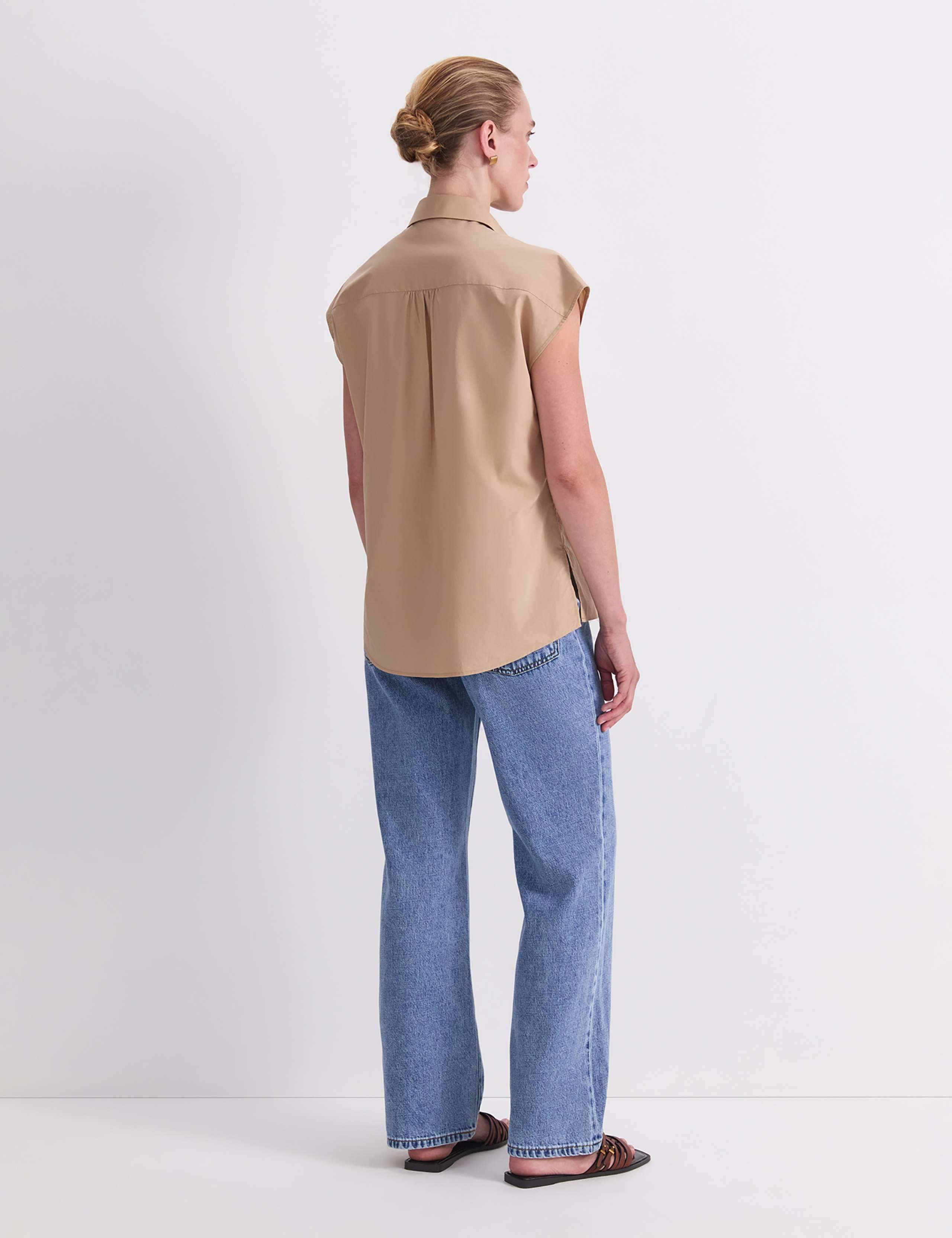 Pure Cotton Cap Sleeve Shirt 5 of 7