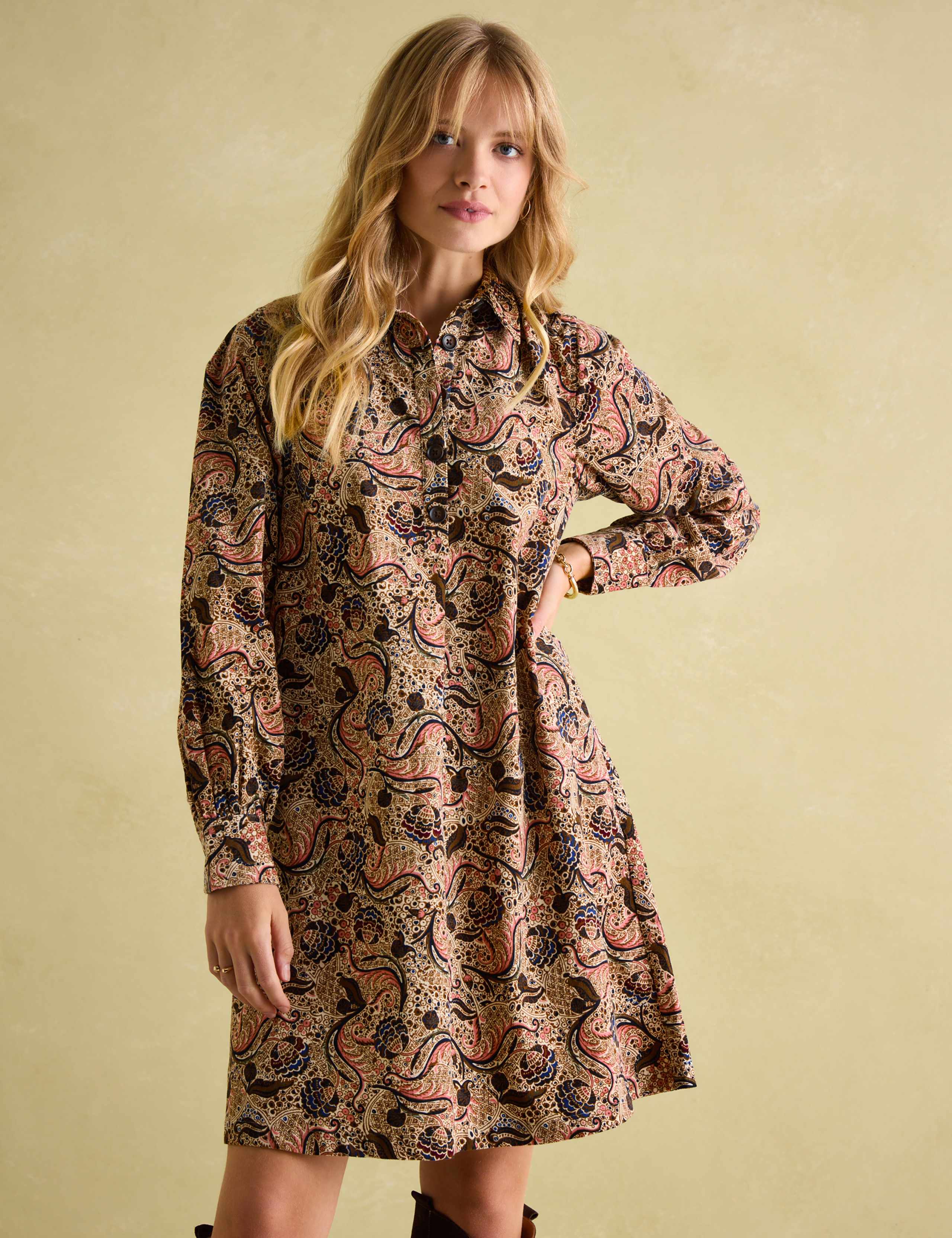 Cord Paisley Mini Dress 5 of 5