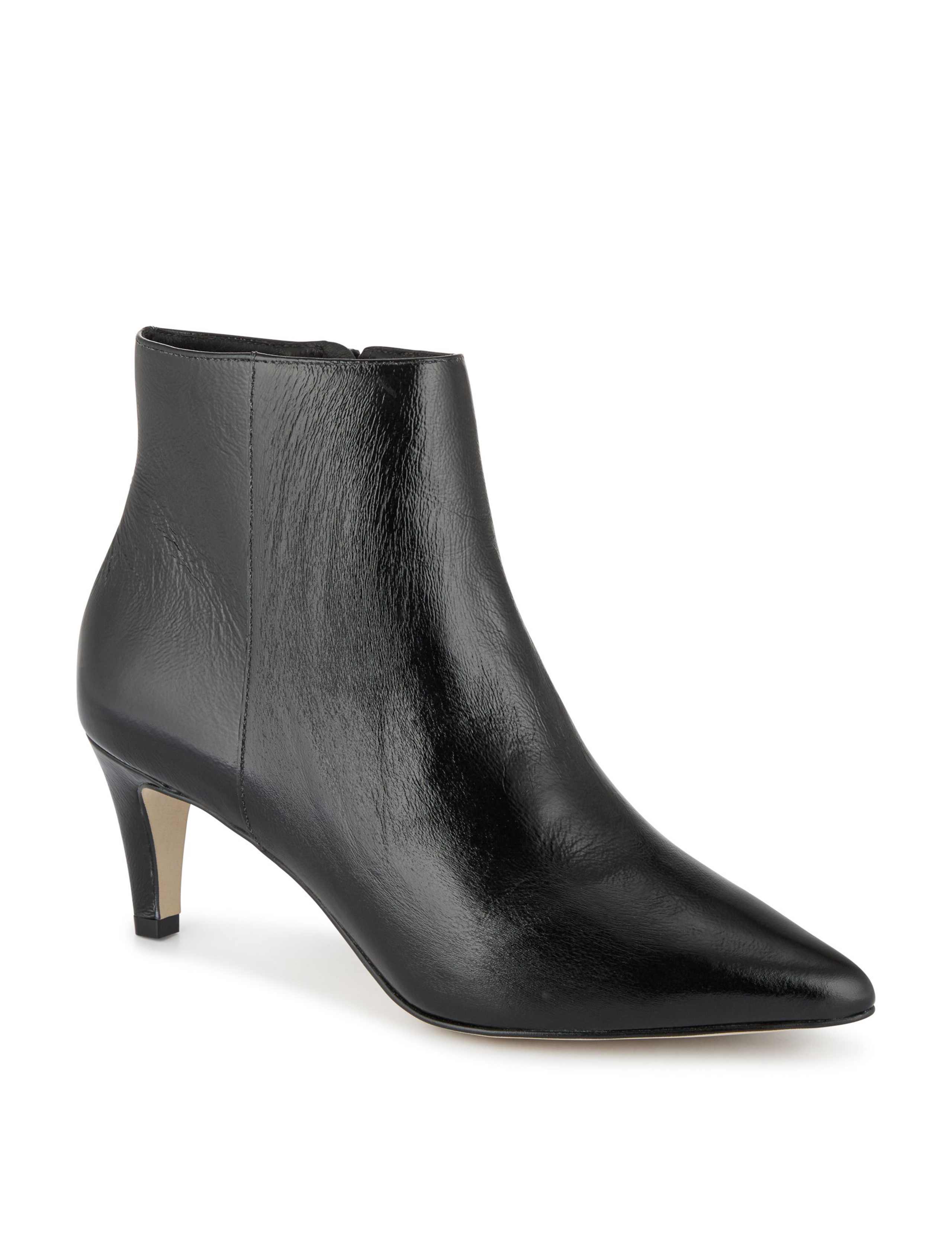 Leather Kitten Heel Ankle Boots 2 of 6