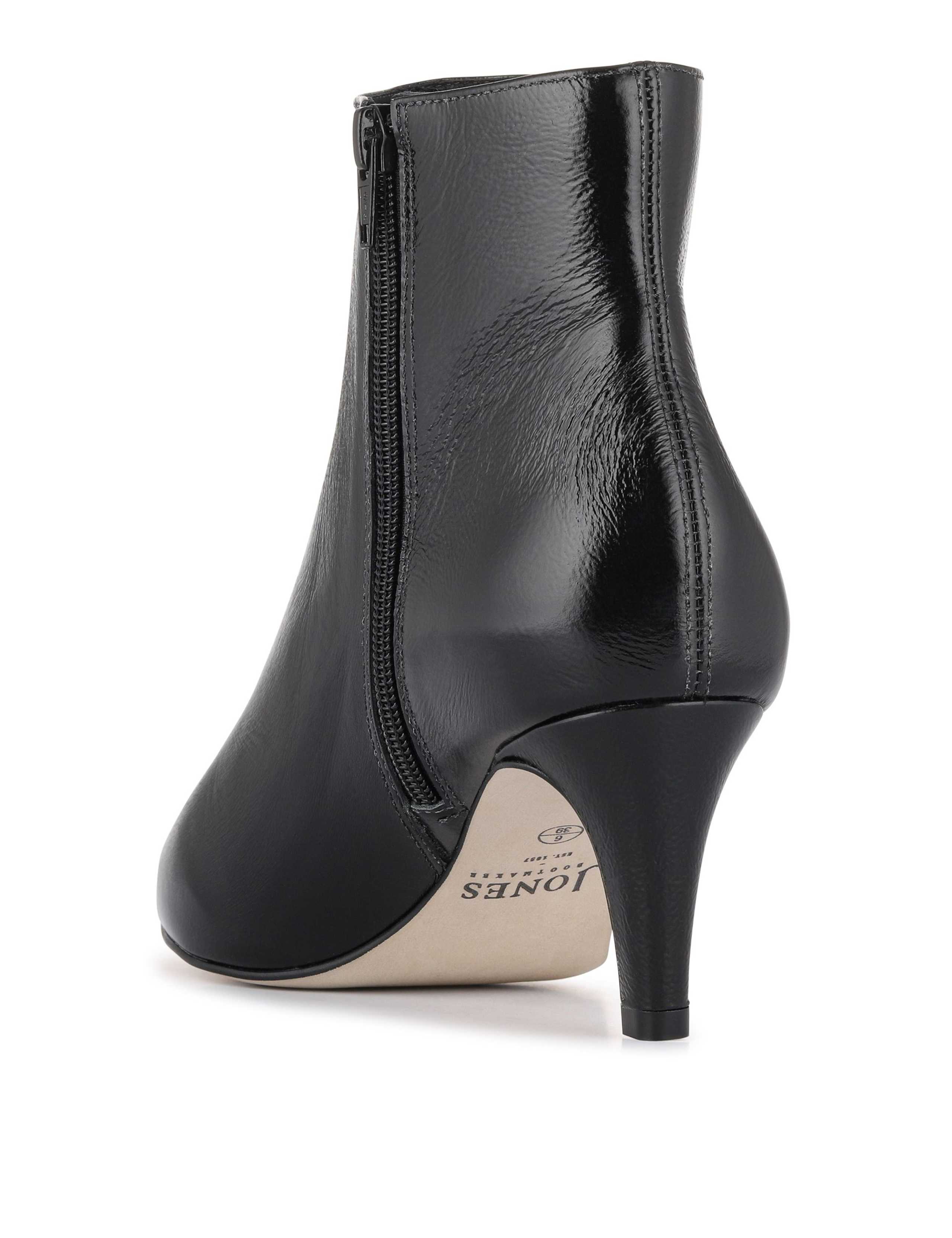 Leather Kitten Heel Ankle Boots 5 of 6
