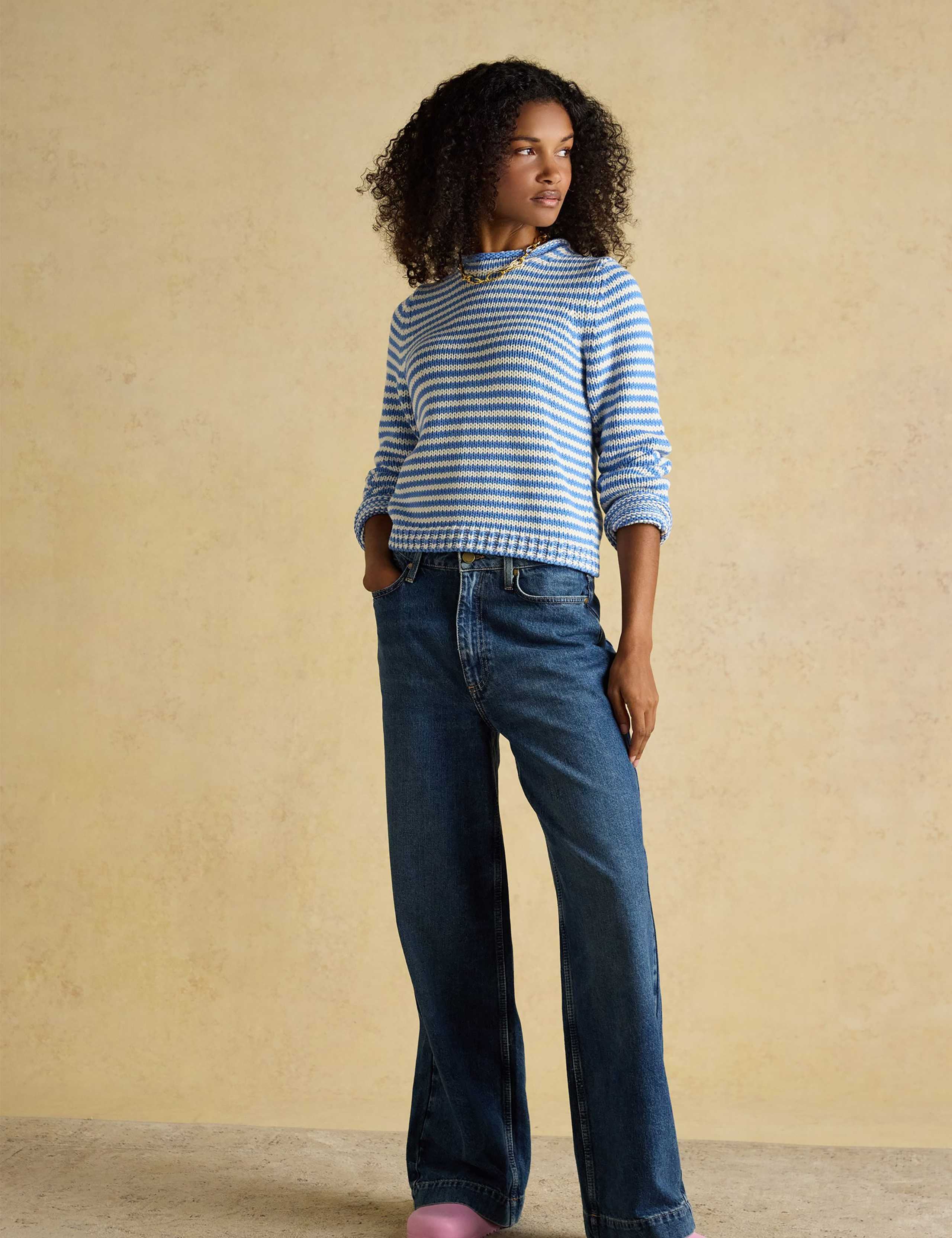 Pure Cotton Striped Jumper 3 of 8