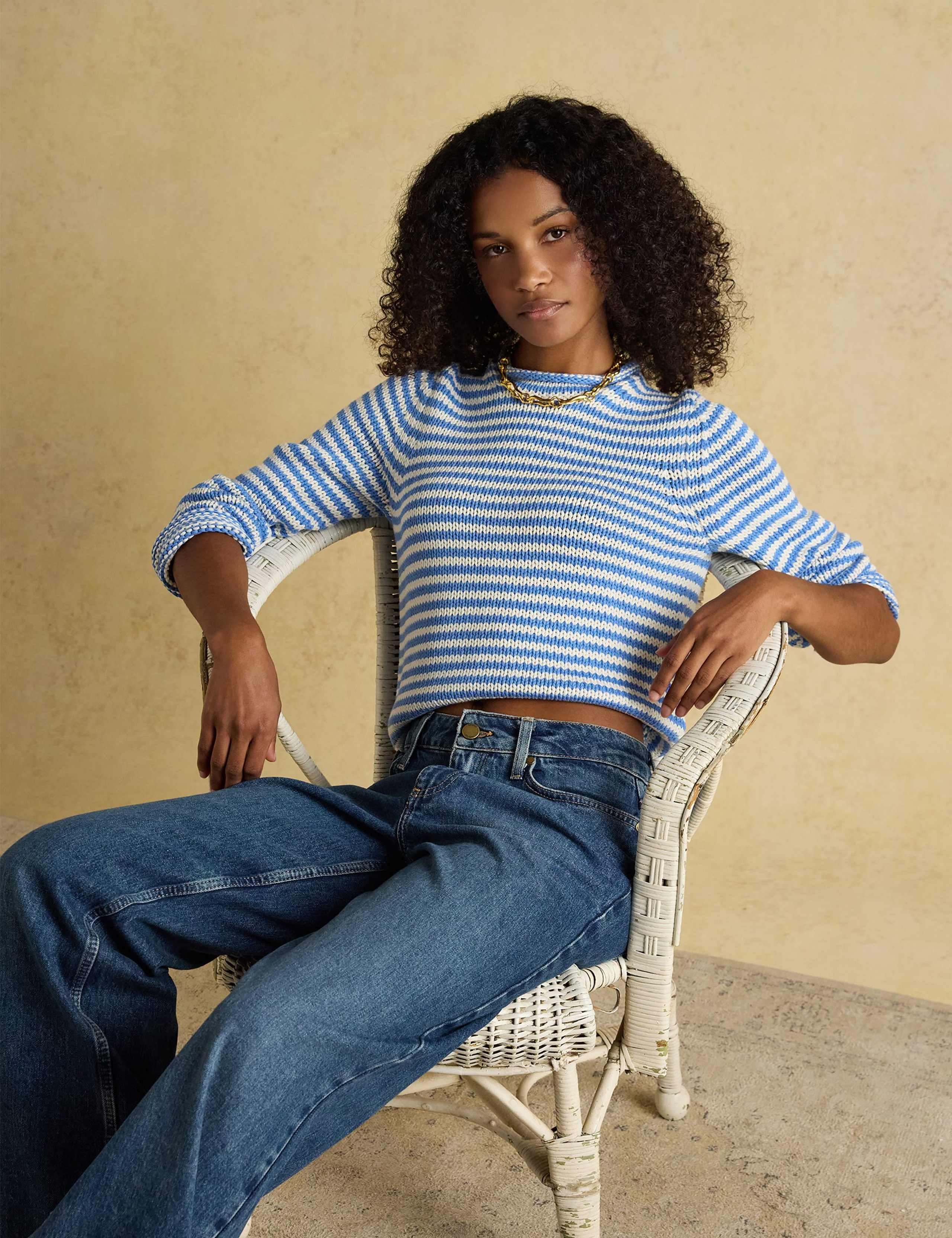 Pure Cotton Striped Jumper 5 of 8