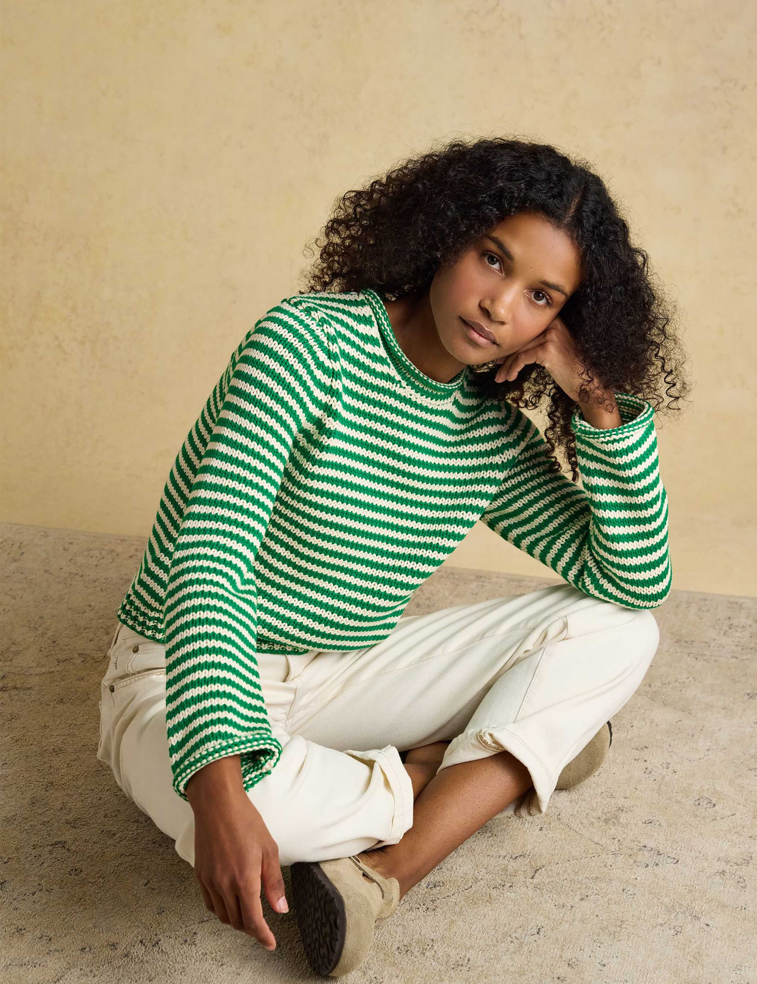Pure Cotton Striped Jumper 6 of 8