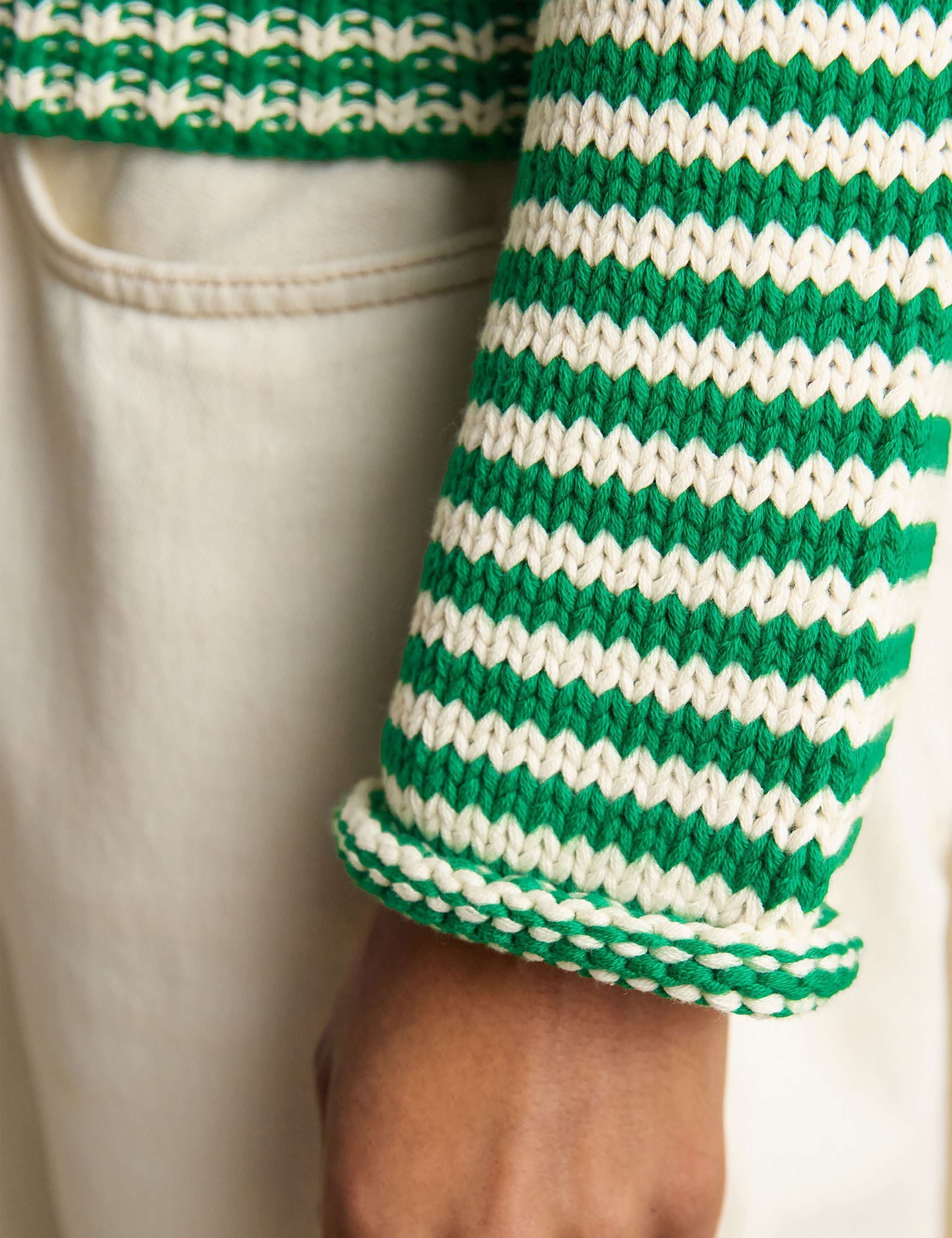 Pure Cotton Striped Jumper 7 of 8