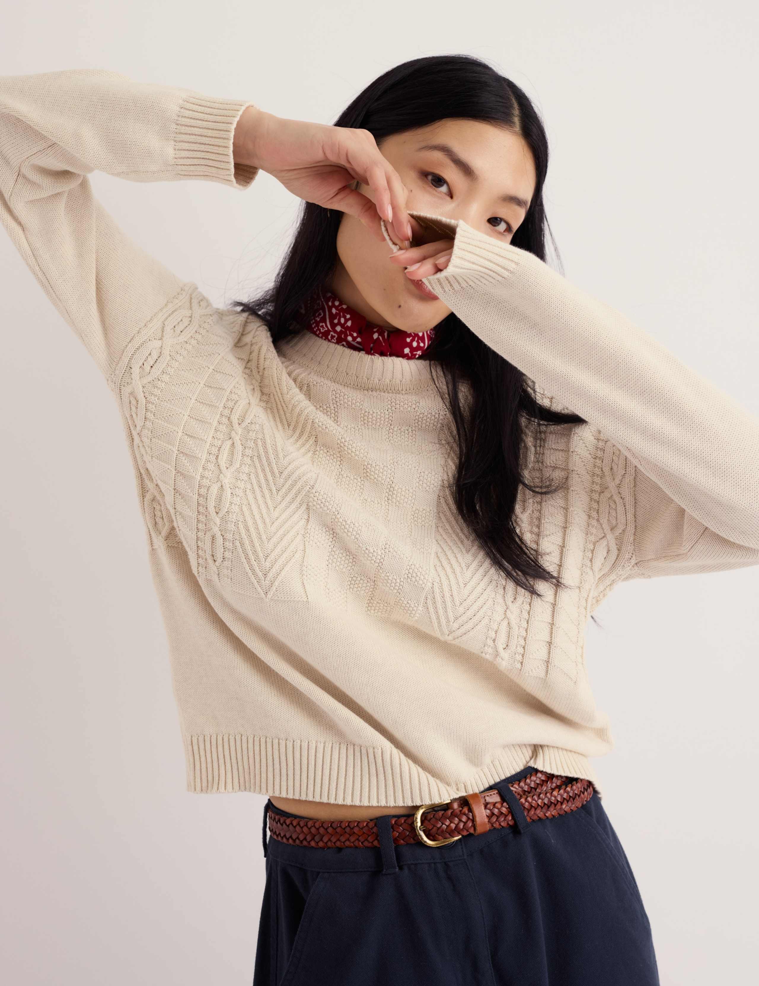 Pure Cotton Patterned Relaxed Jumper 6 of 6