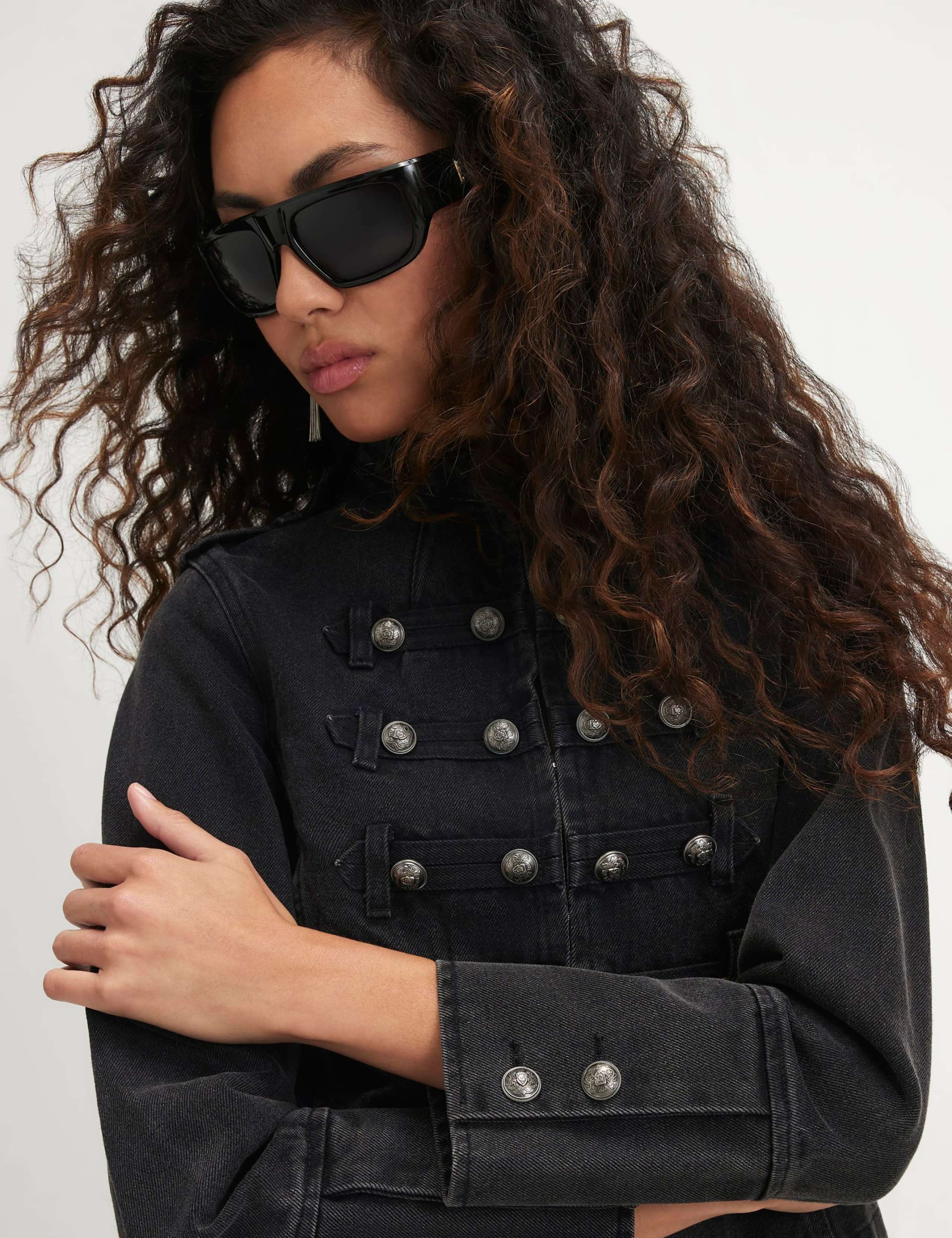 Denim High Neck Jacket 2 of 6