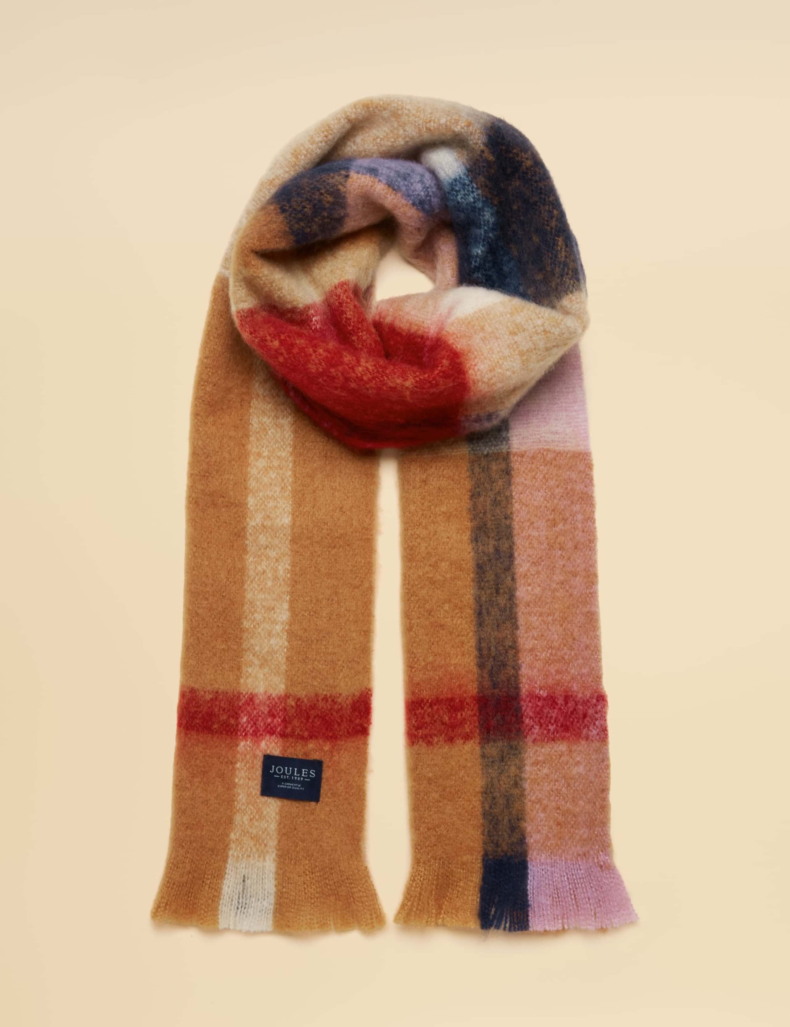 Brushed Checked Tassel Scarf 6 of 8