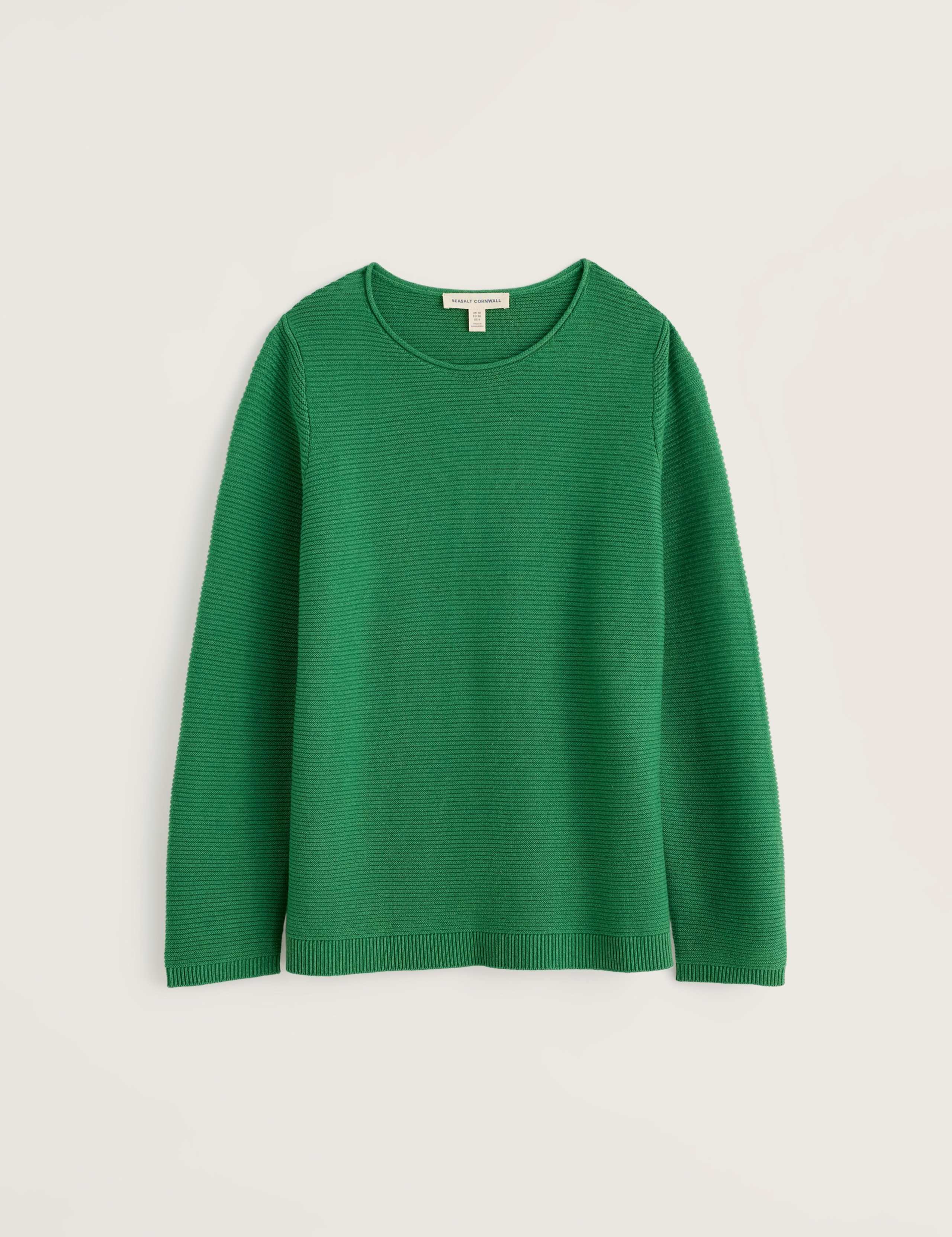 Pure Cotton Baat Neck Relaxed Jumper 2 of 5