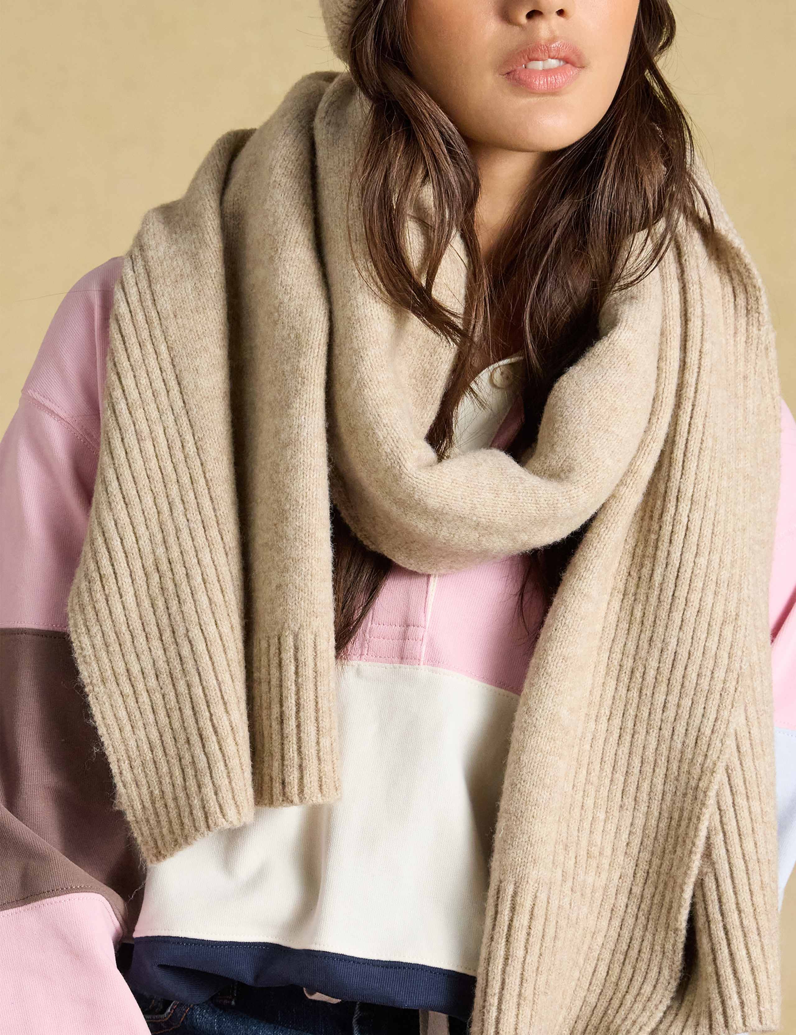Knitted Textured Scarf 2 of 6