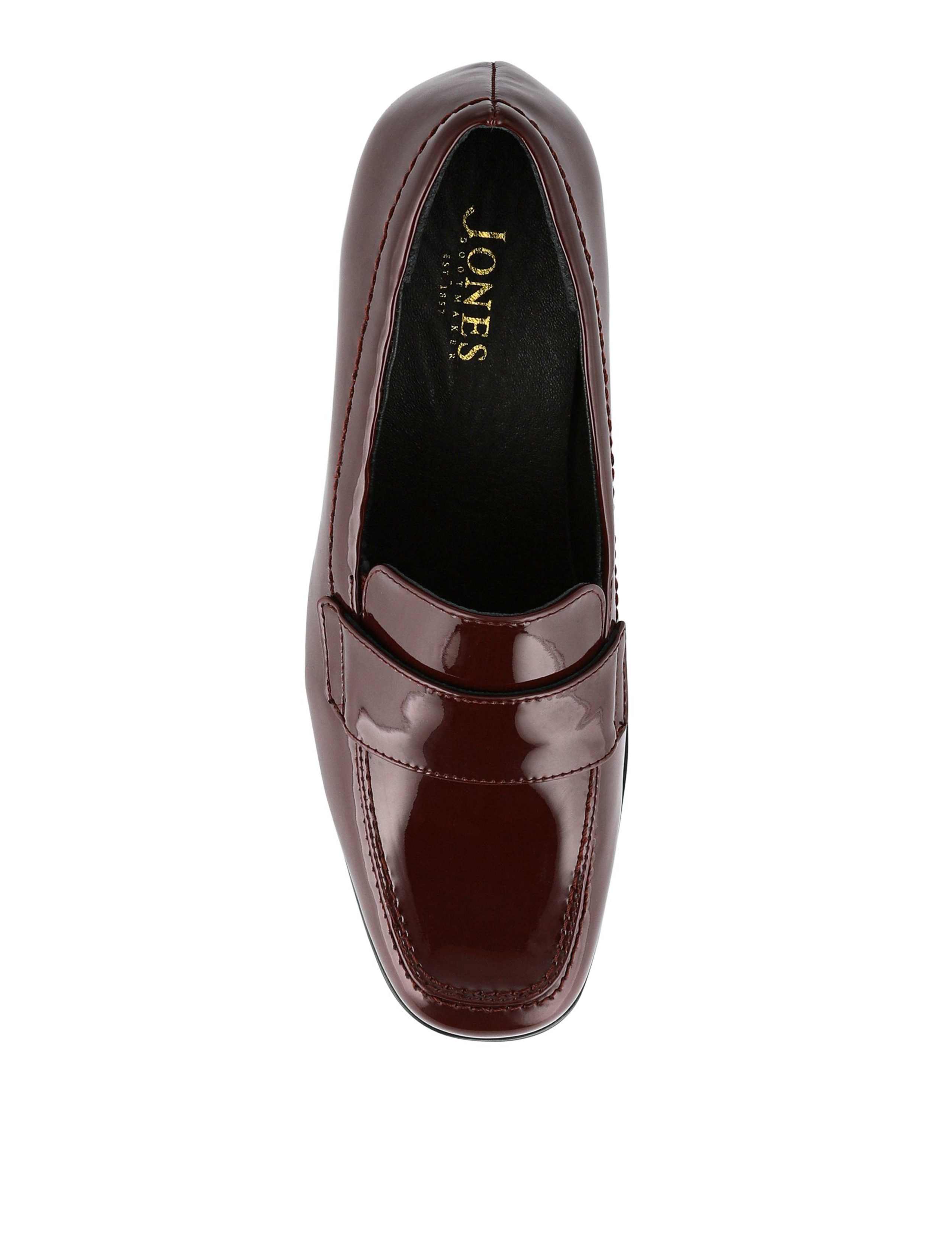 Leather Block Heel Square Toe Loafers 3 of 6