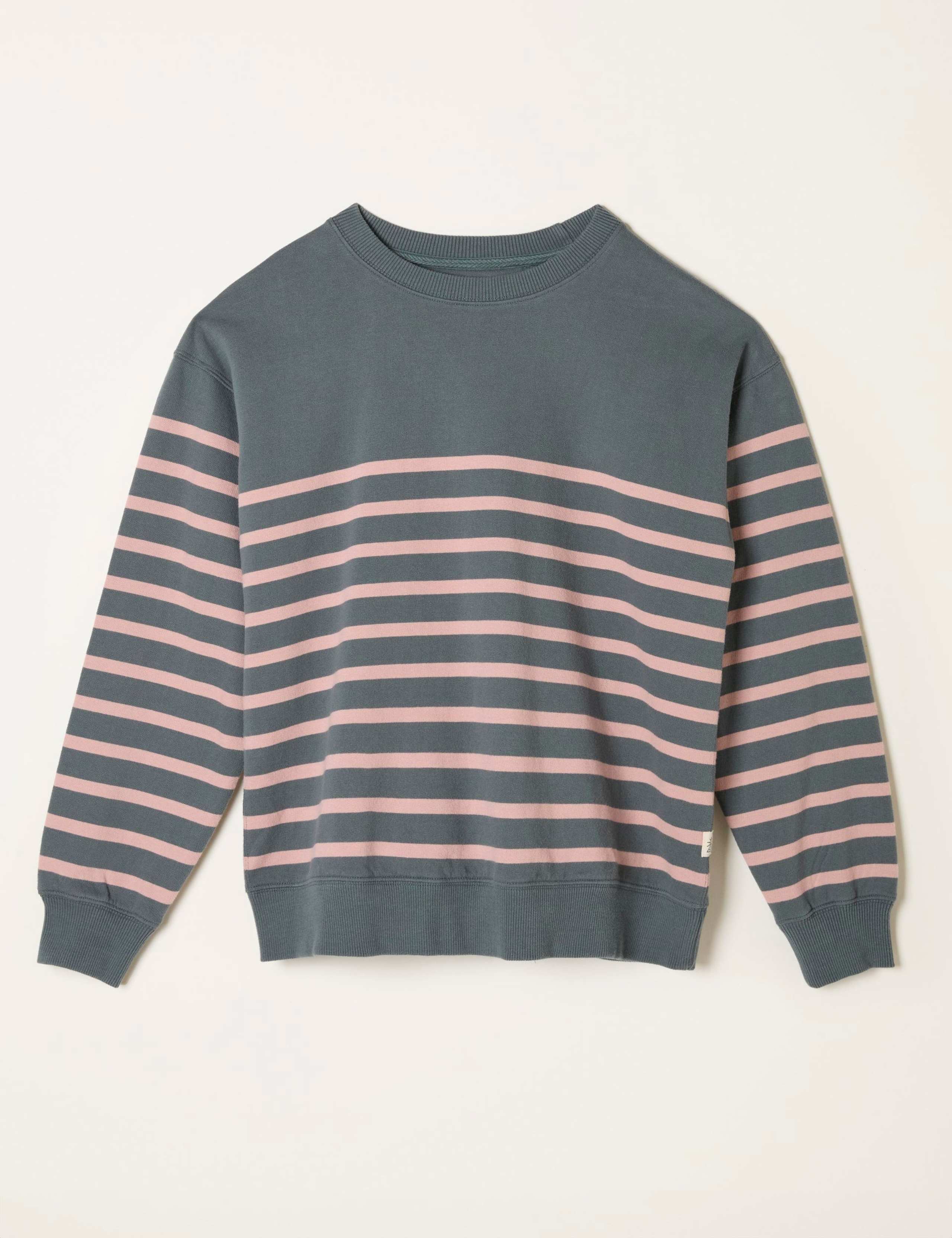 Pure Cotton Striped Sweatshirt 2 of 5