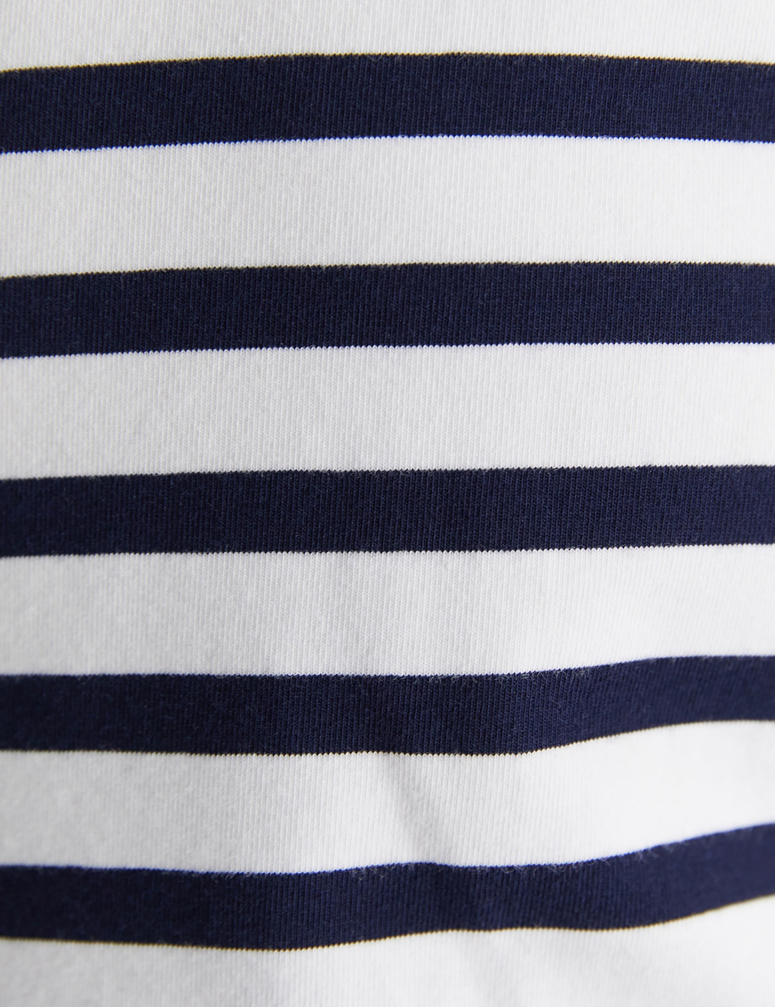 Cotton Rich Striped Crew Neck T-Shirt 6 of 6