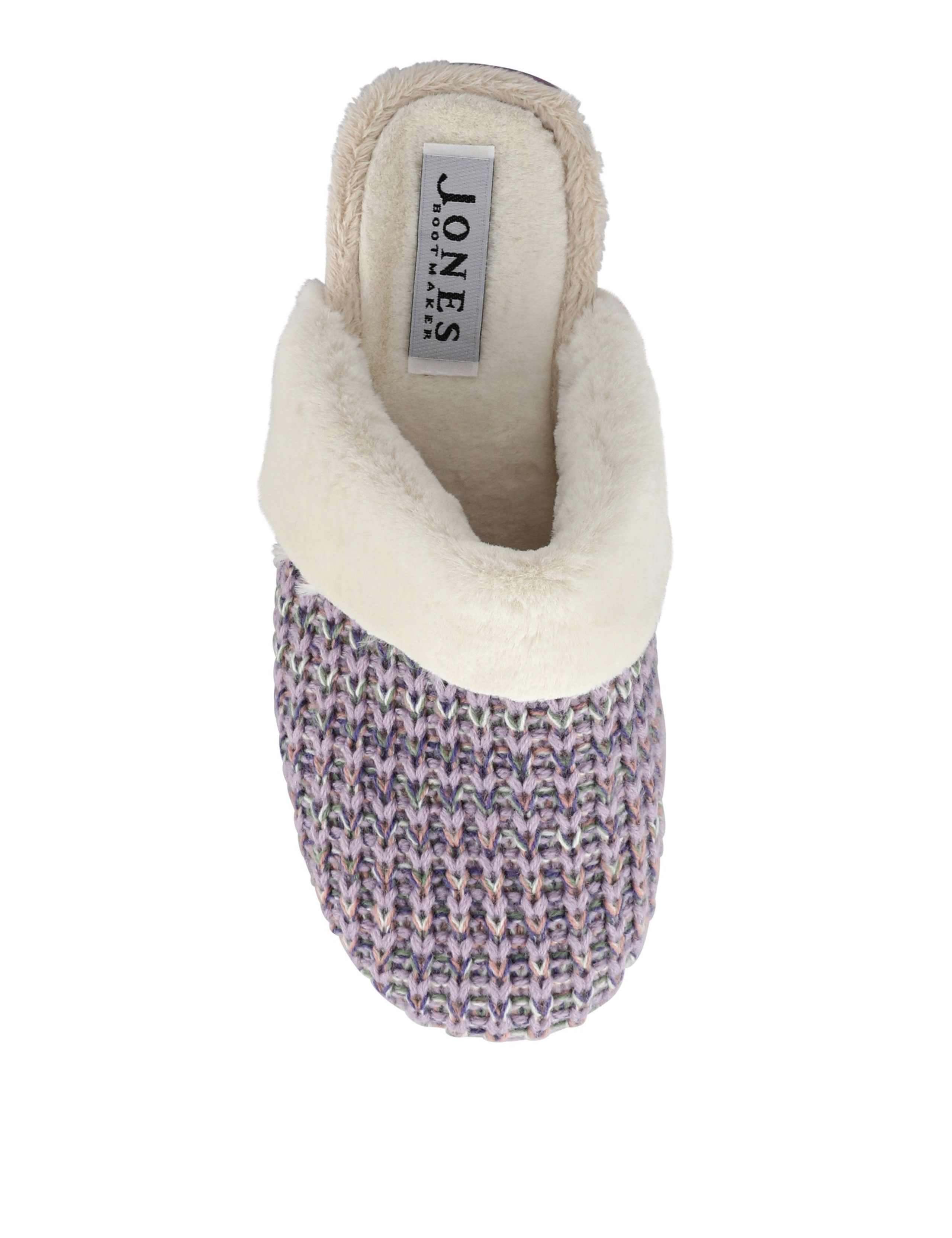 Knitted Faux Fur Cuff Mule Slippers 4 of 7