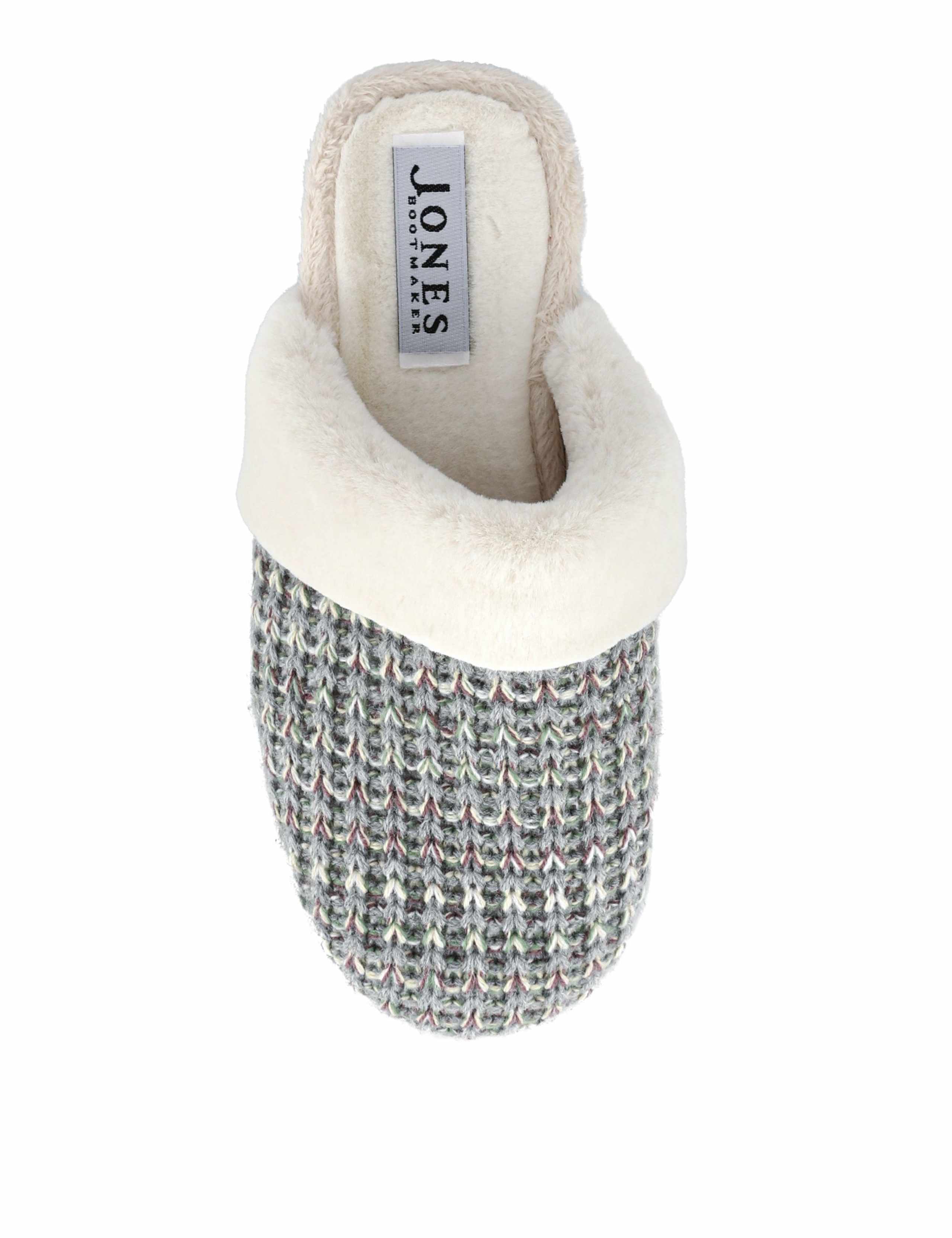 Knitted Faux Fur Cuff Mule Slippers 4 of 7