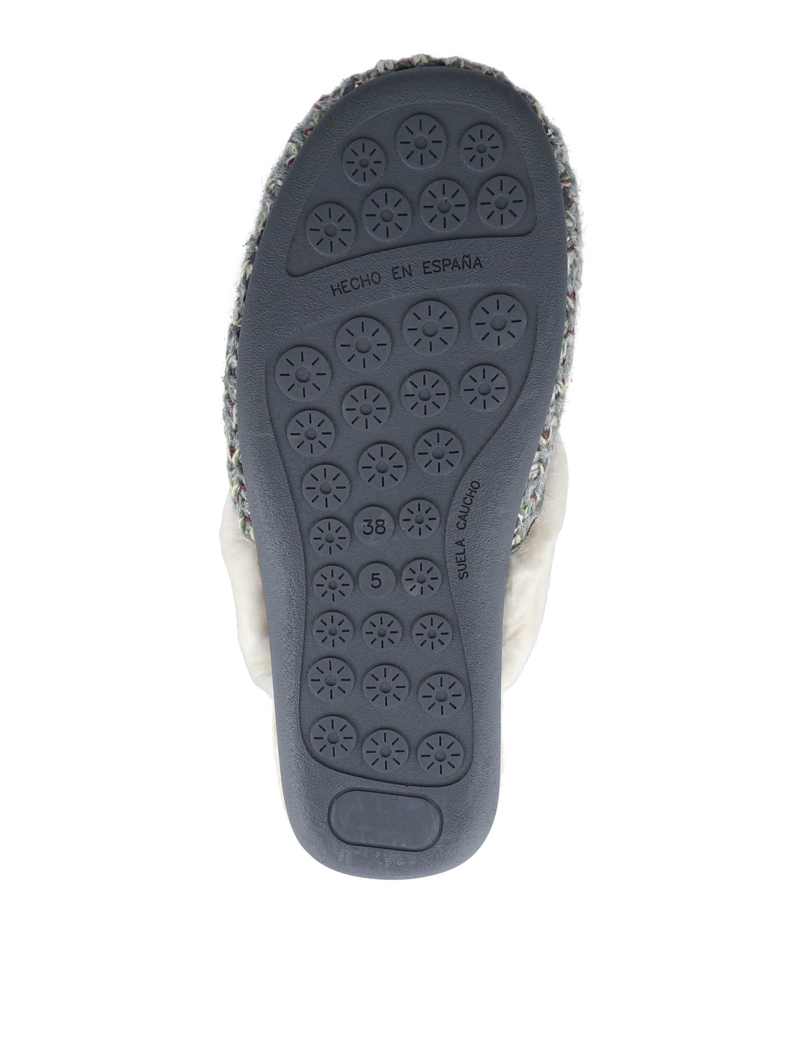 Knitted Faux Fur Cuff Mule Slippers 5 of 7