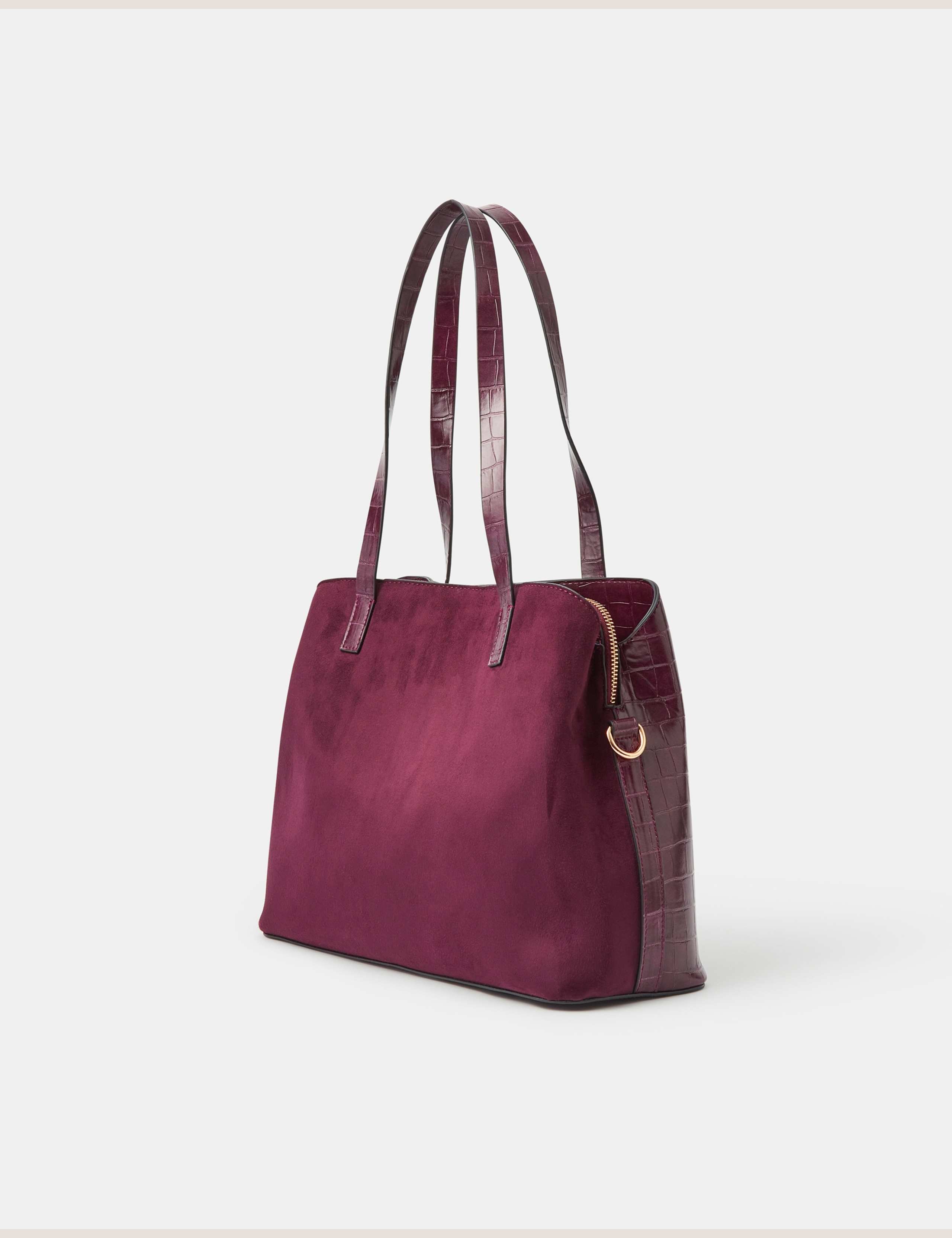 Croc Effect Webbed Strap Shoulder Bag 2 of 5