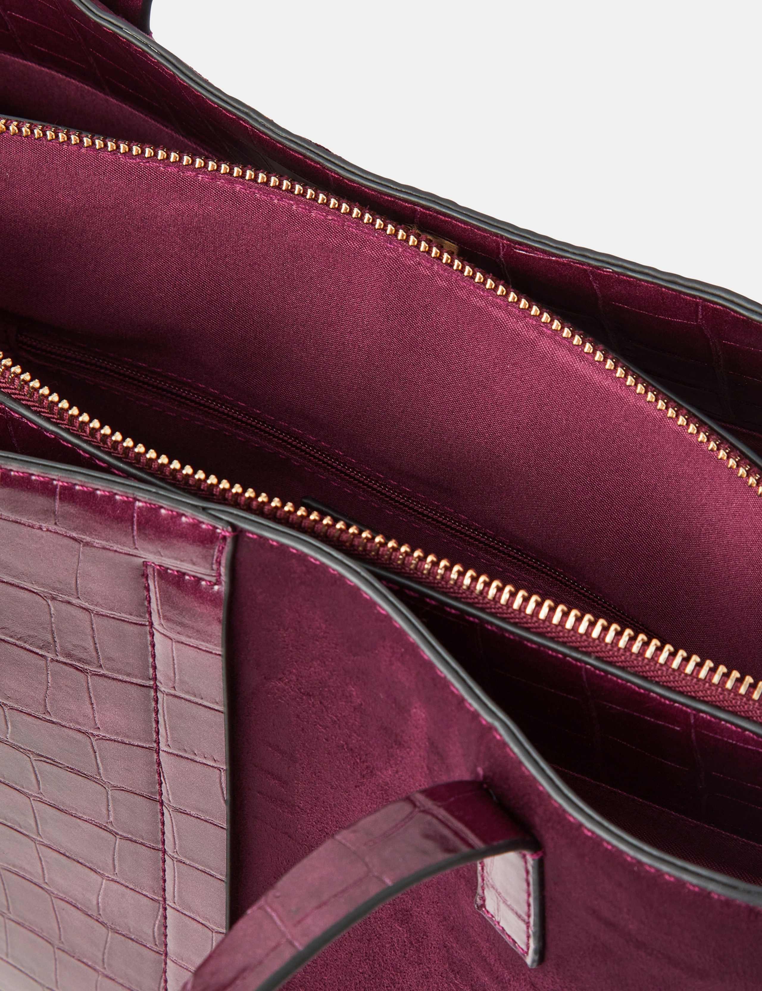 Croc Effect Webbed Strap Shoulder Bag 5 of 5