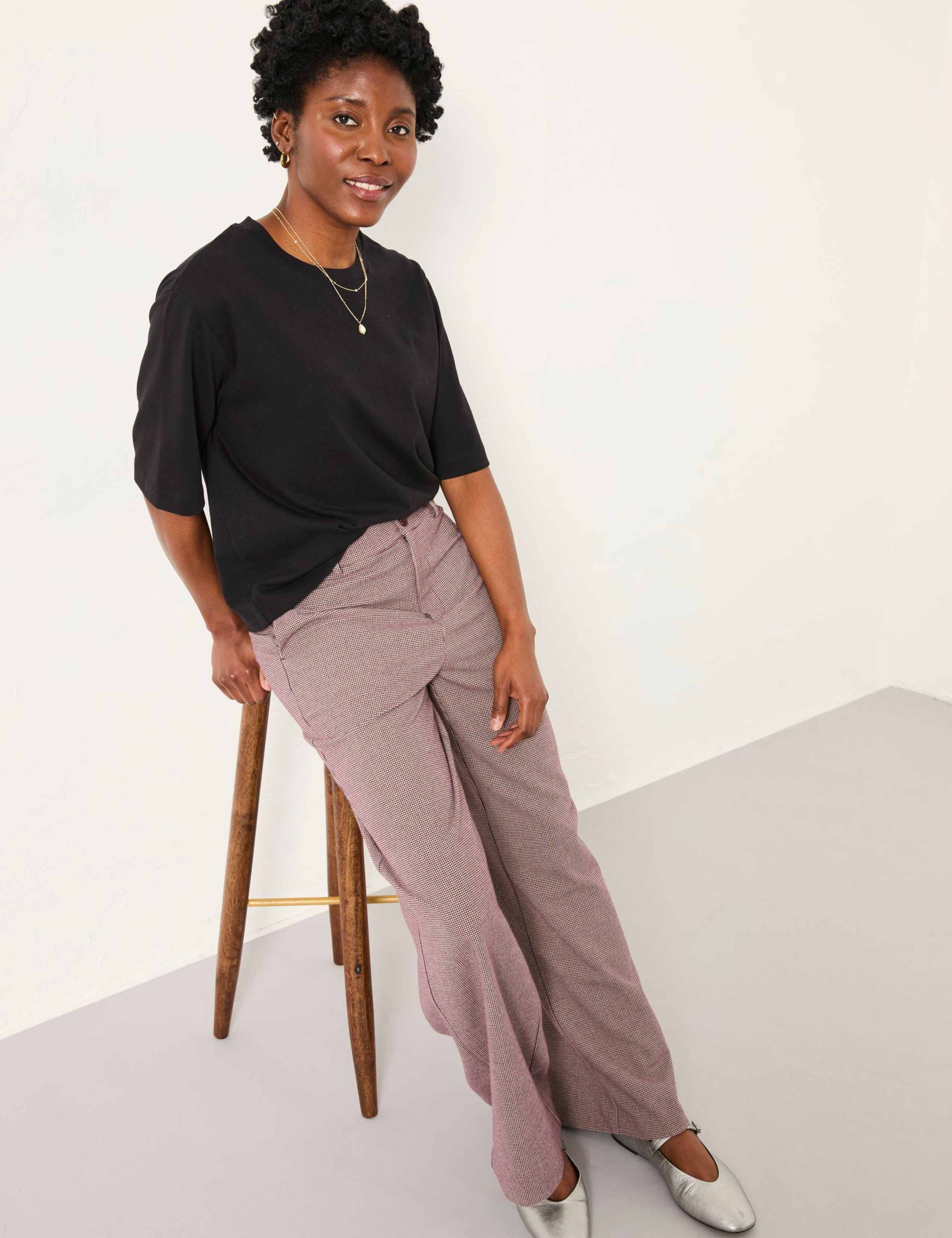 Checked Wide Leg Trousers 3 of 6
