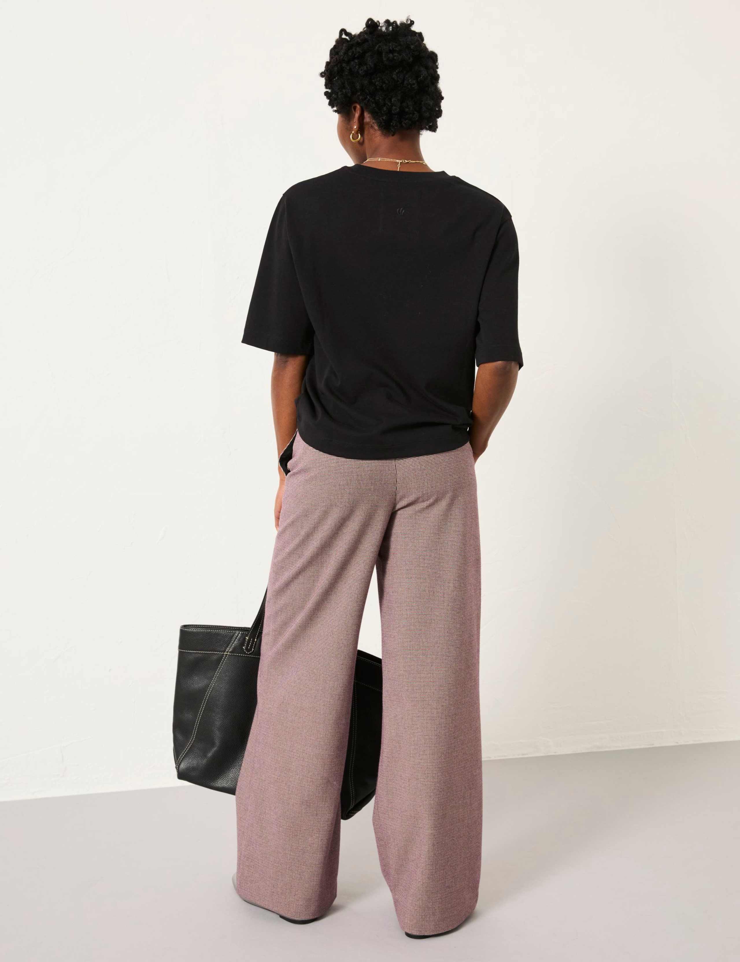 Checked Wide Leg Trousers 4 of 6