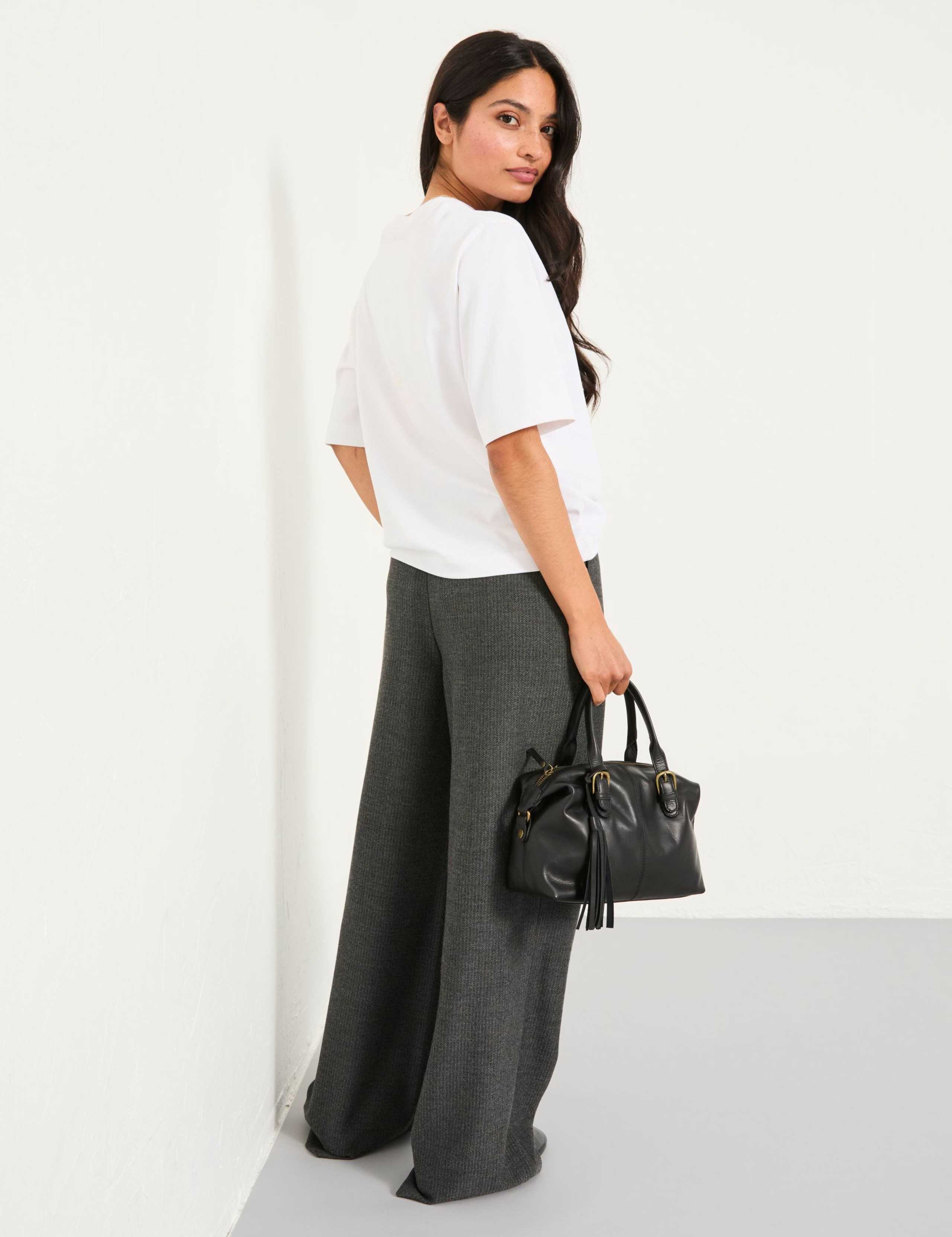 Checked Wide Leg Trousers 3 of 3