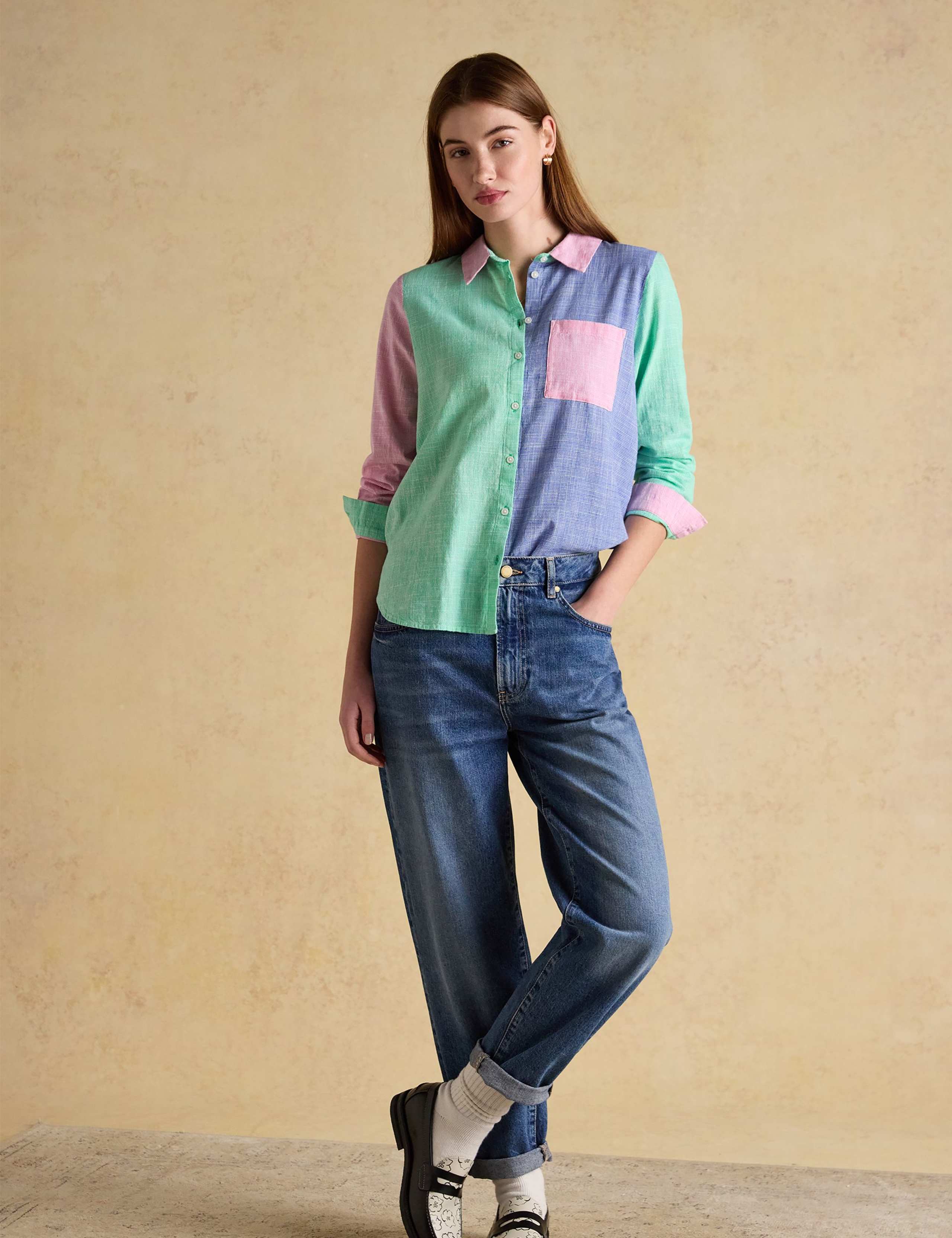 Pure Cotton Colour Block Shirt 3 of 8