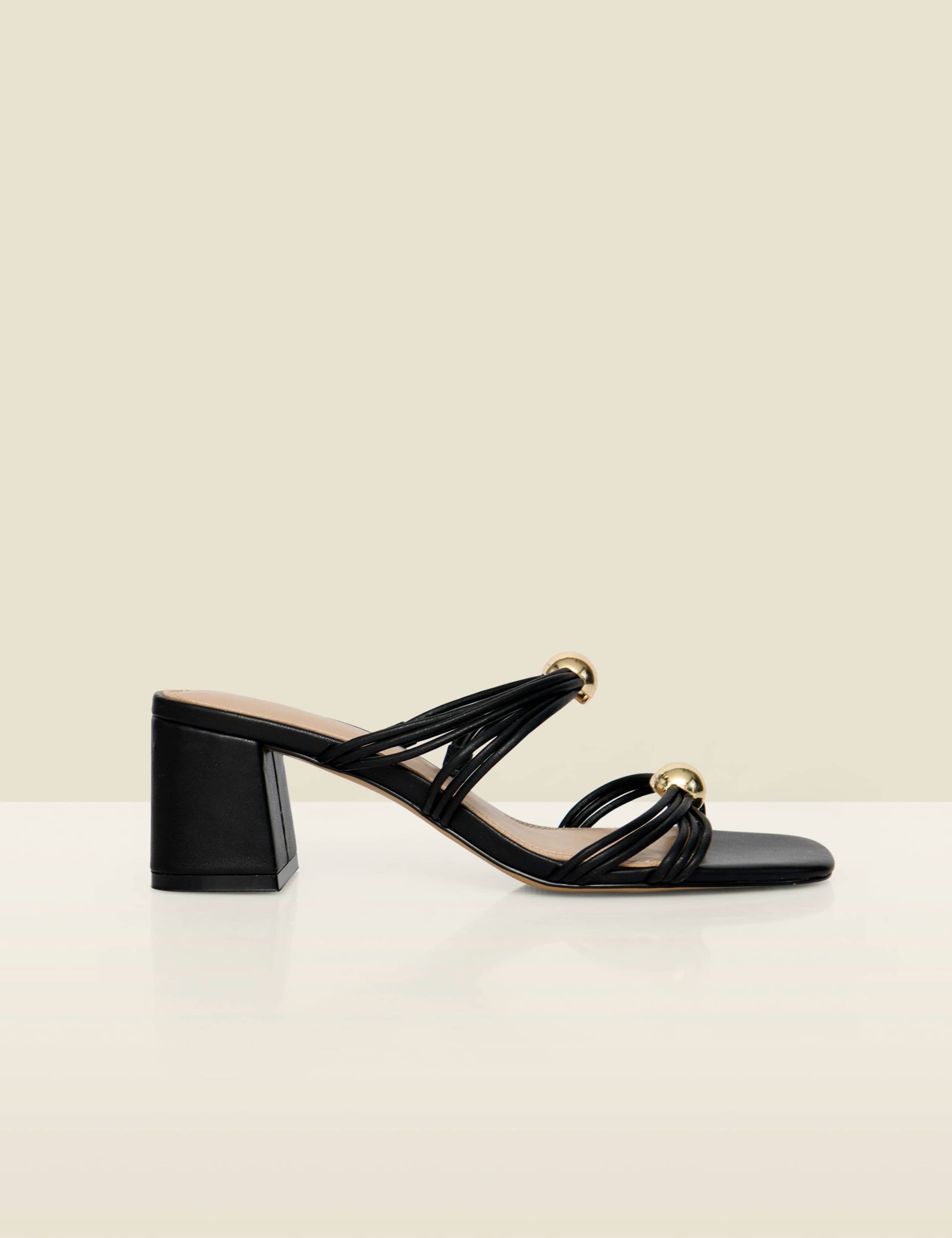 Block Heel Square Toe Mules 1 of 4