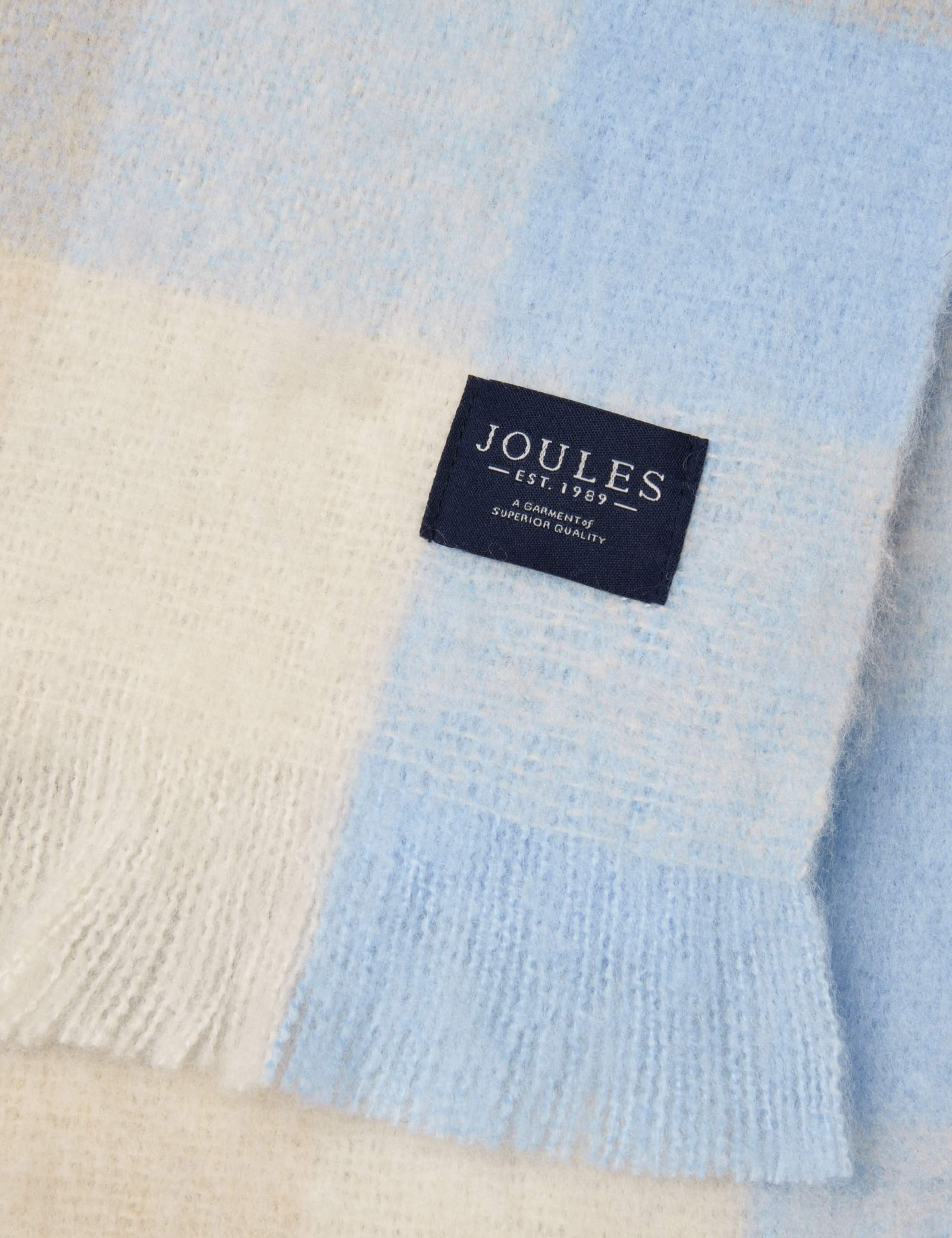 Brushed Gingham Tassel Scarf 4 of 8