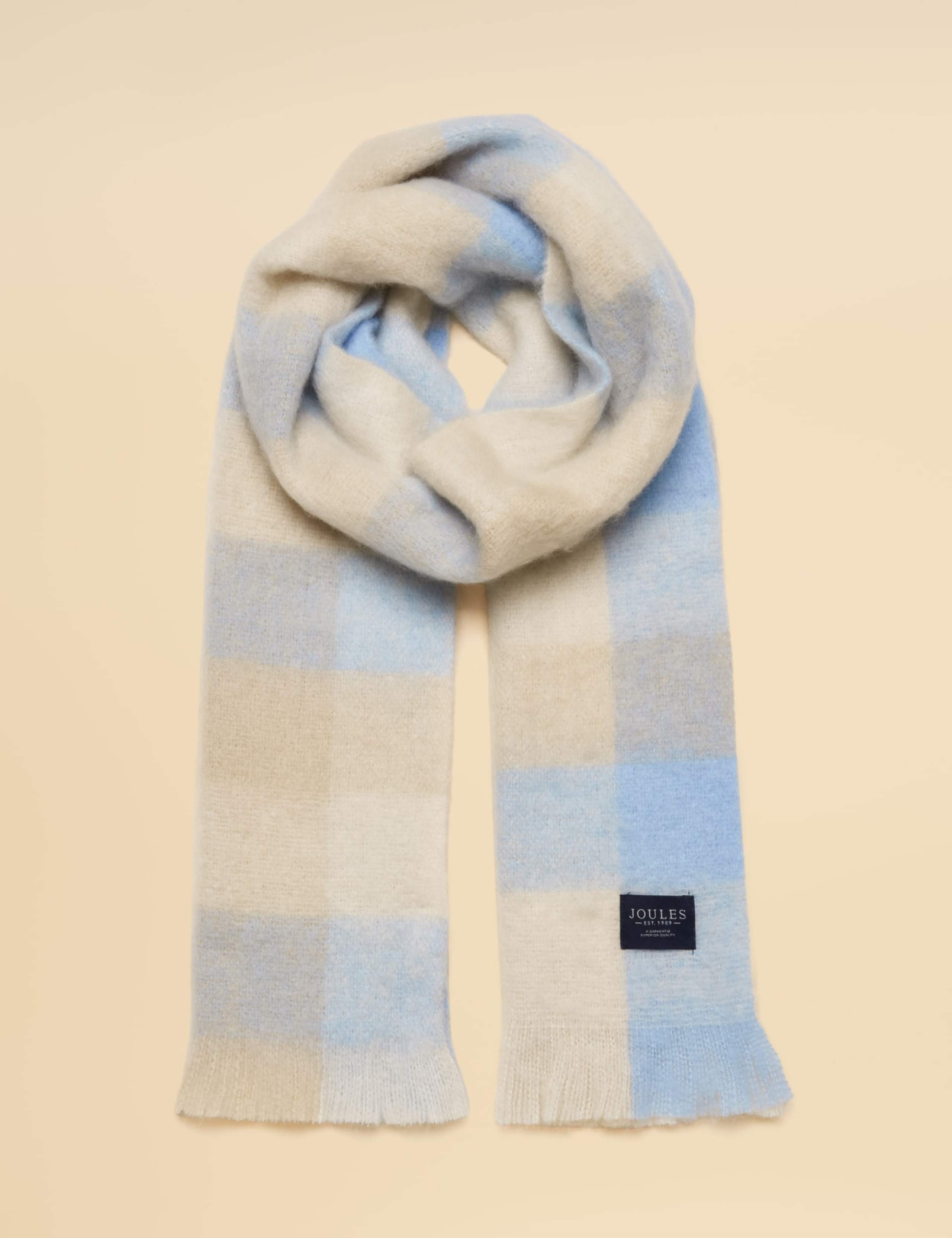 Brushed Gingham Tassel Scarf 5 of 8