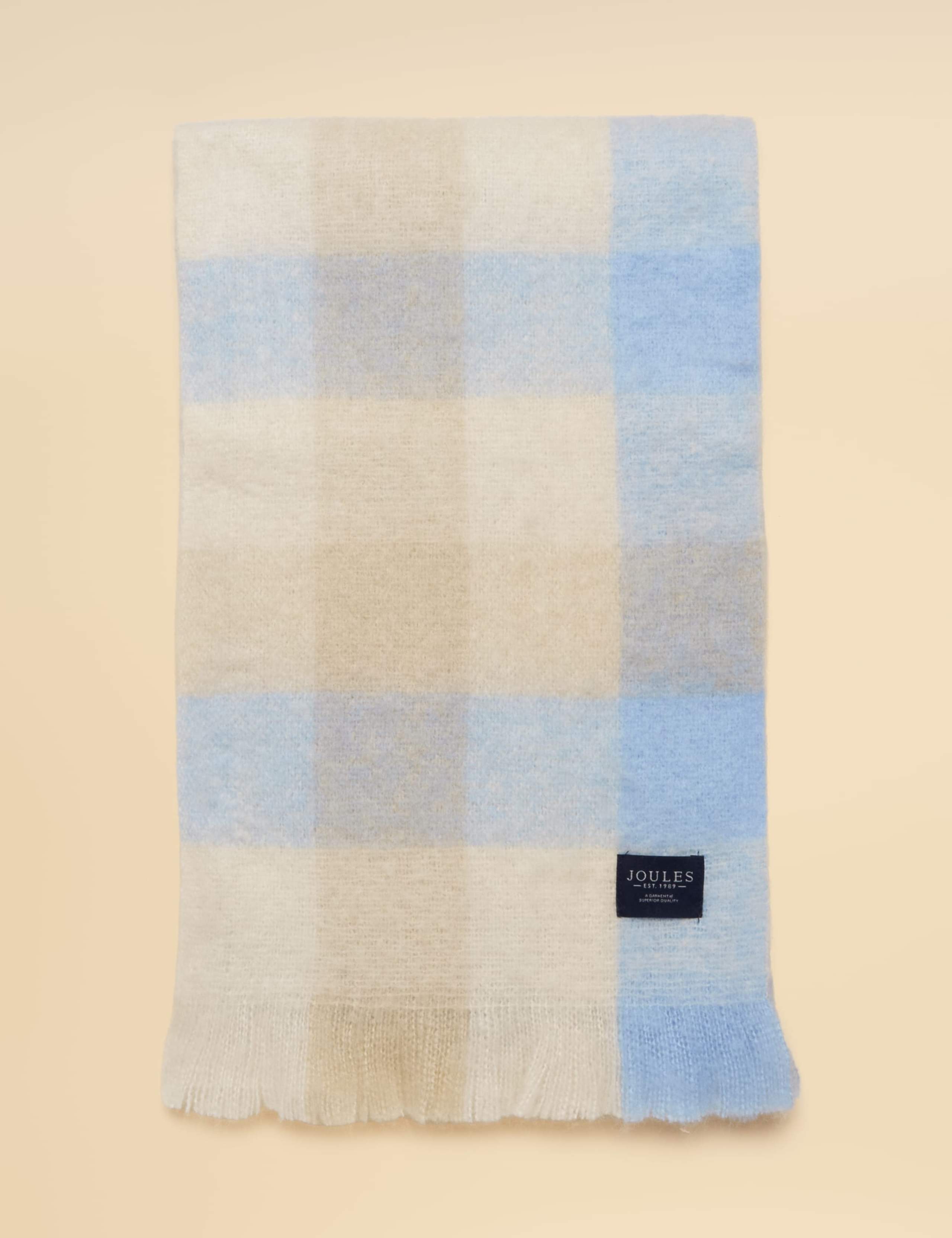 Brushed Gingham Tassel Scarf 8 of 8