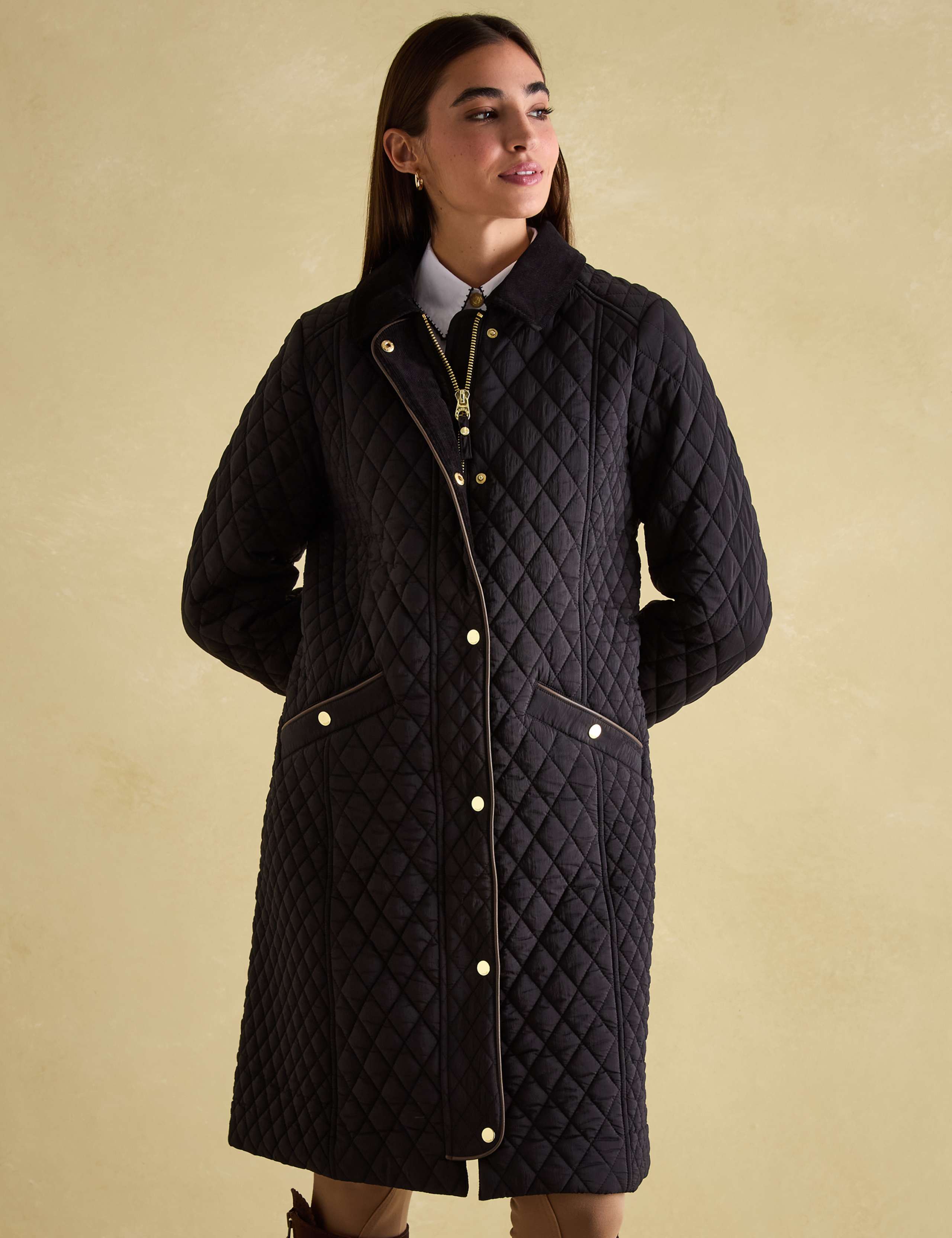Quilted Funnel Neck Longline Coat 2 of 7