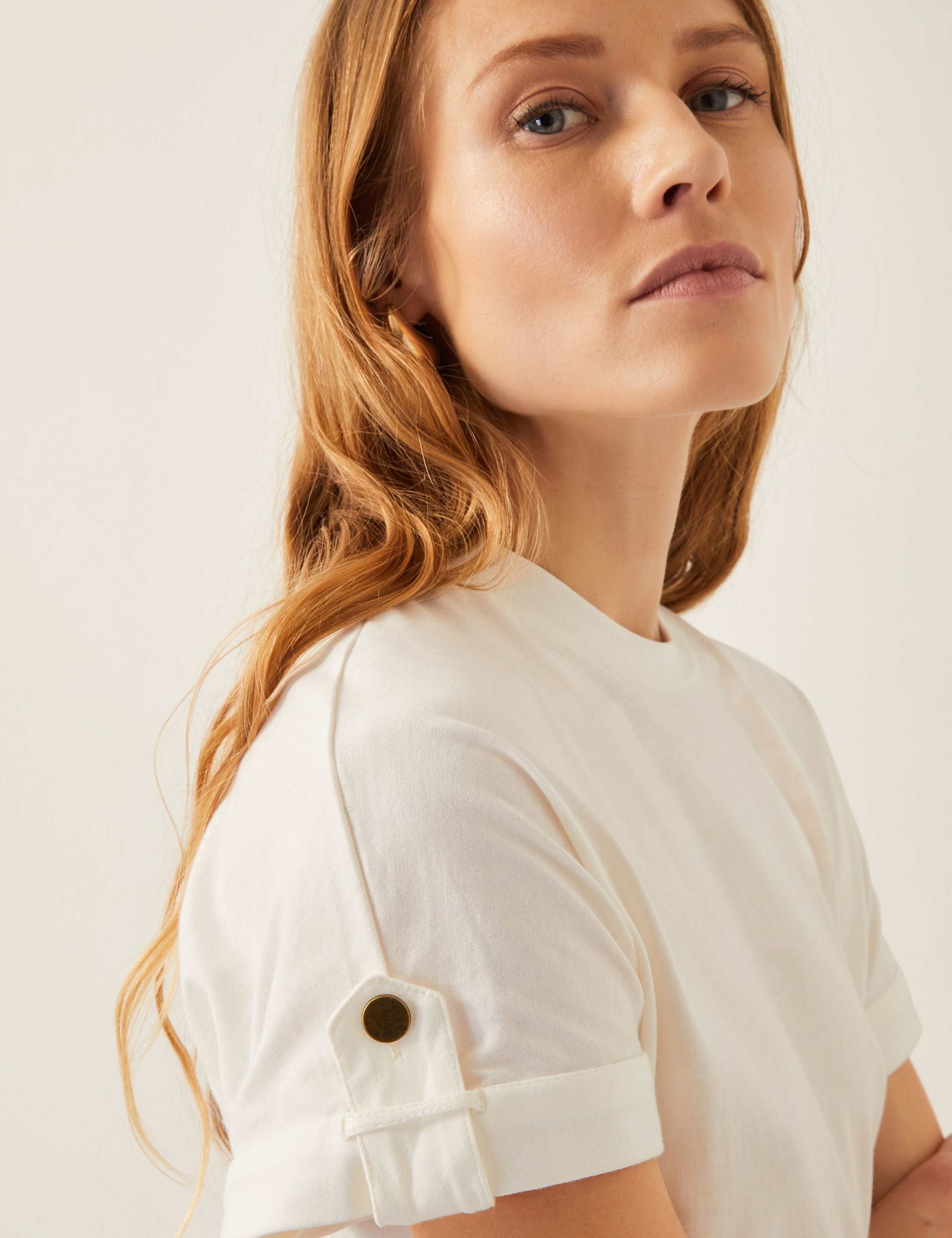 Pure Cotton Crew Neck Midi T-Shirt Dress 3 of 5