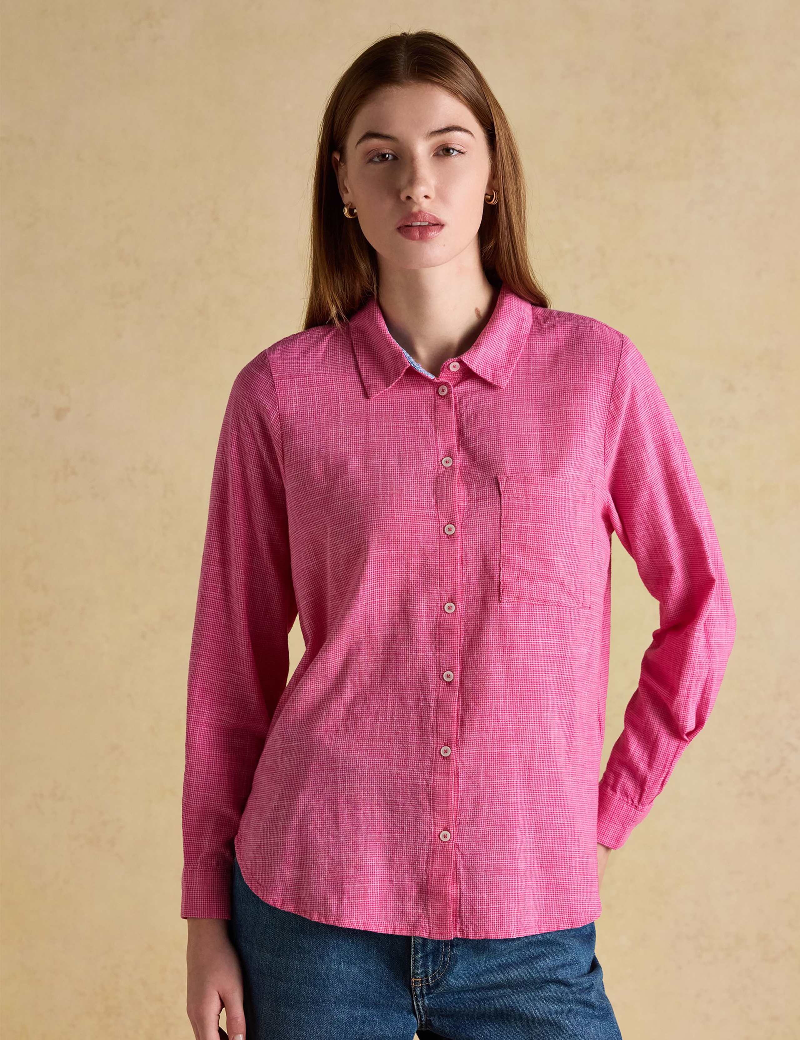 Pure Cotton Textured Gingham Shirt 1 of 8