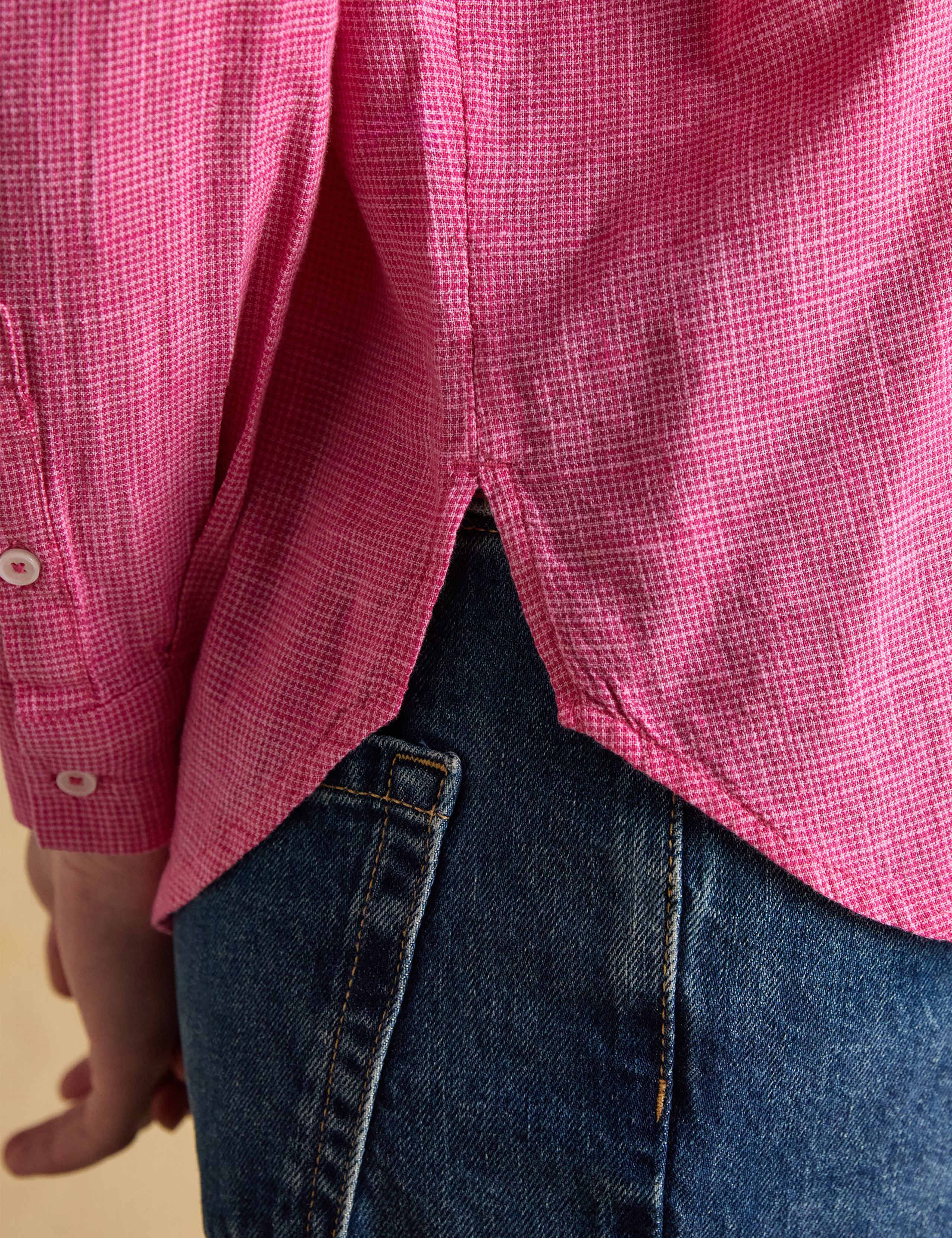 Pure Cotton Textured Gingham Shirt 8 of 8