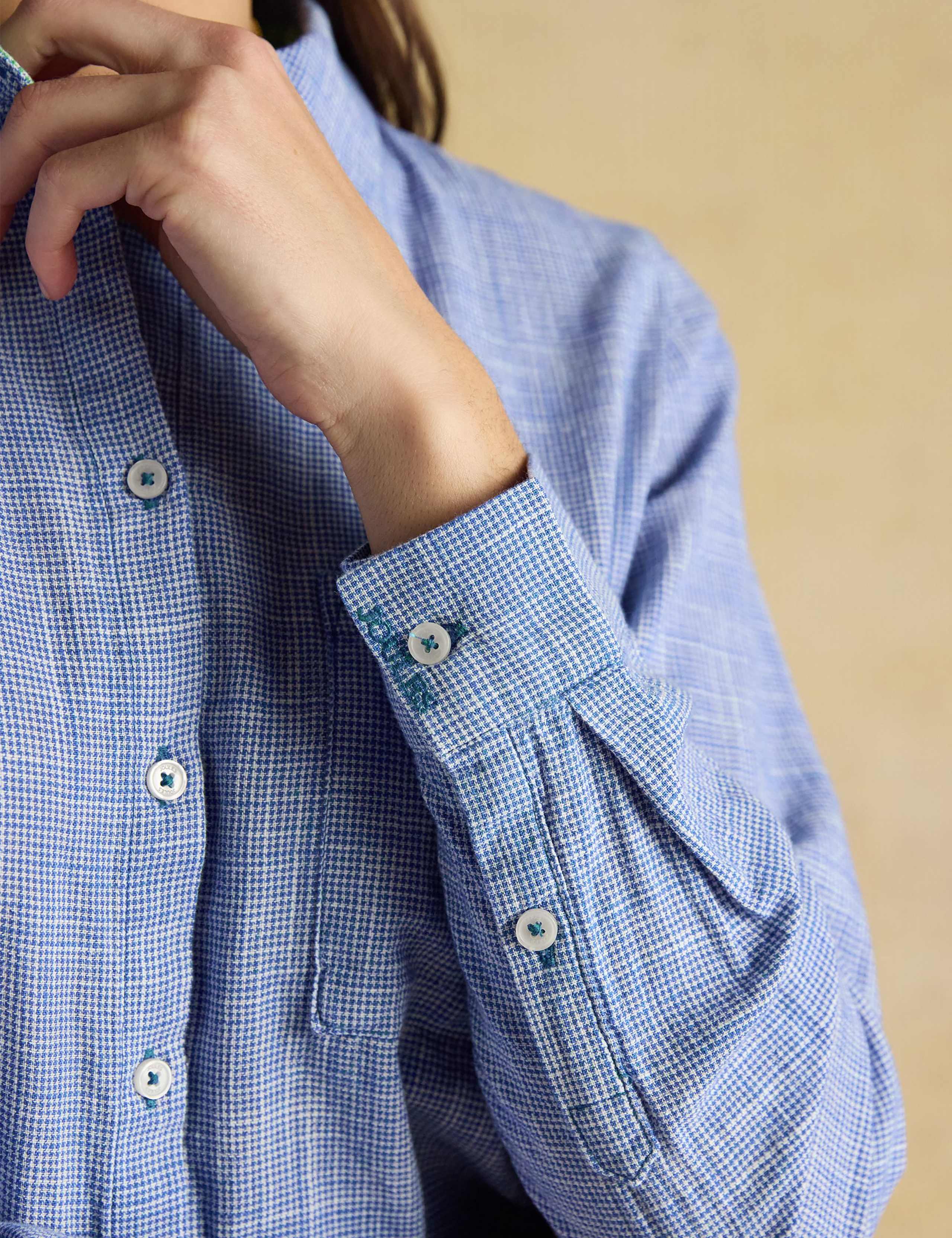 Pure Cotton Textured Gingham Shirt 5 of 8