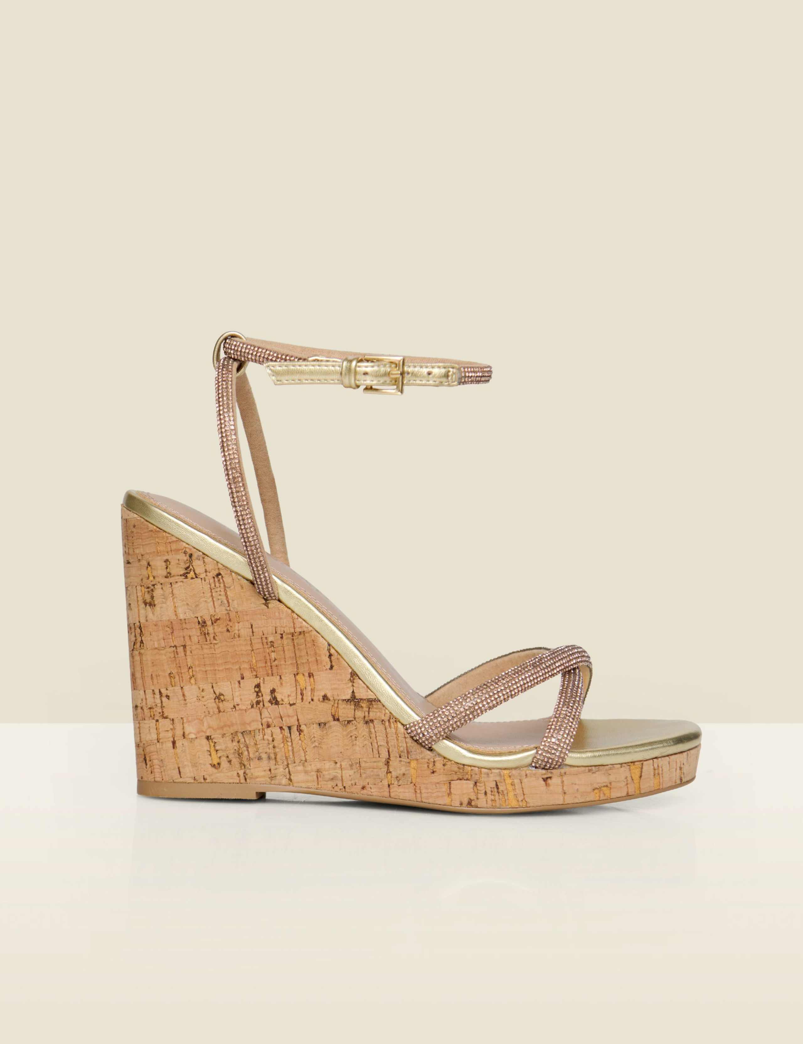 Metallic Diamante Wedge Espadrilles 1 of 4