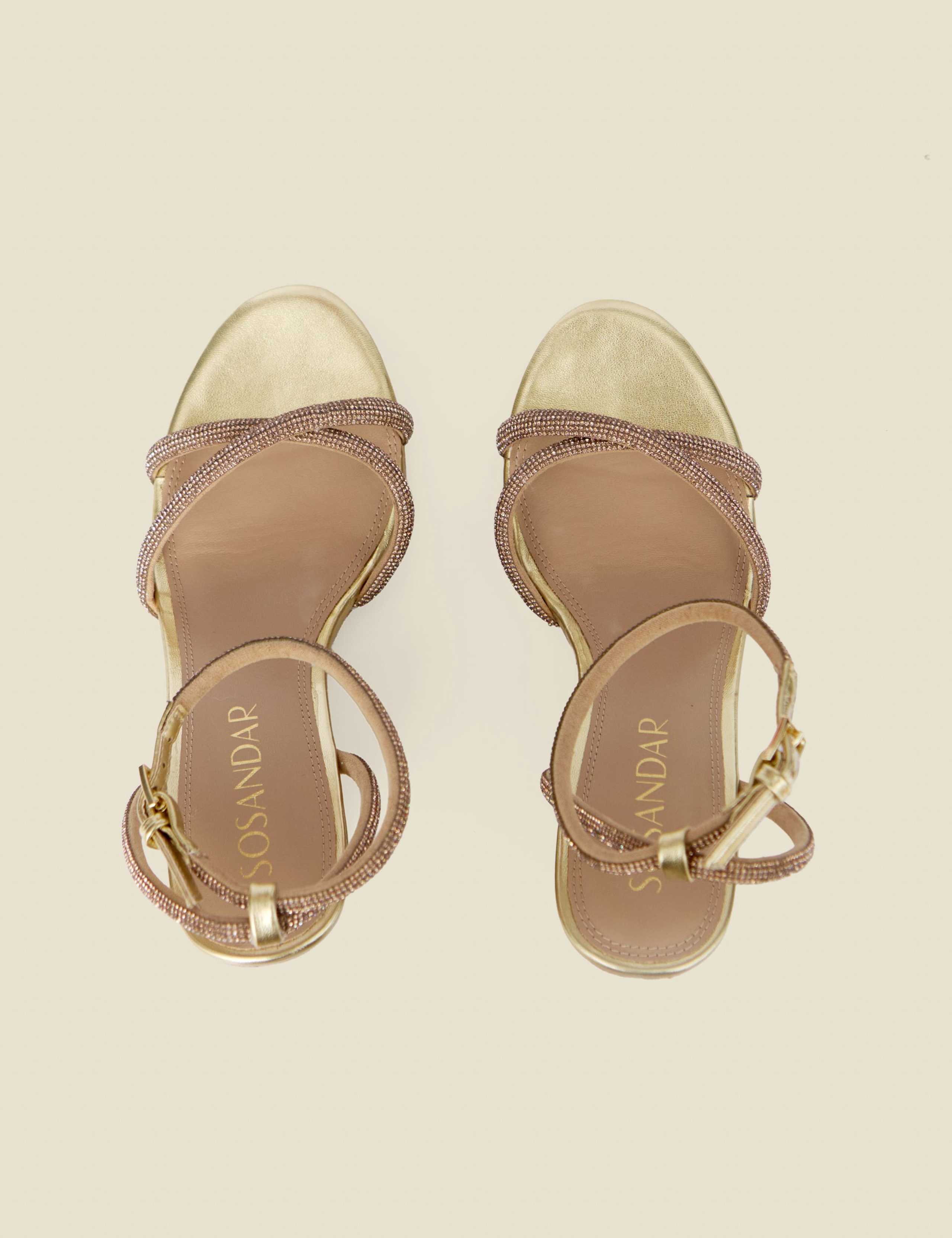 Metallic Diamante Wedge Espadrilles 2 of 4