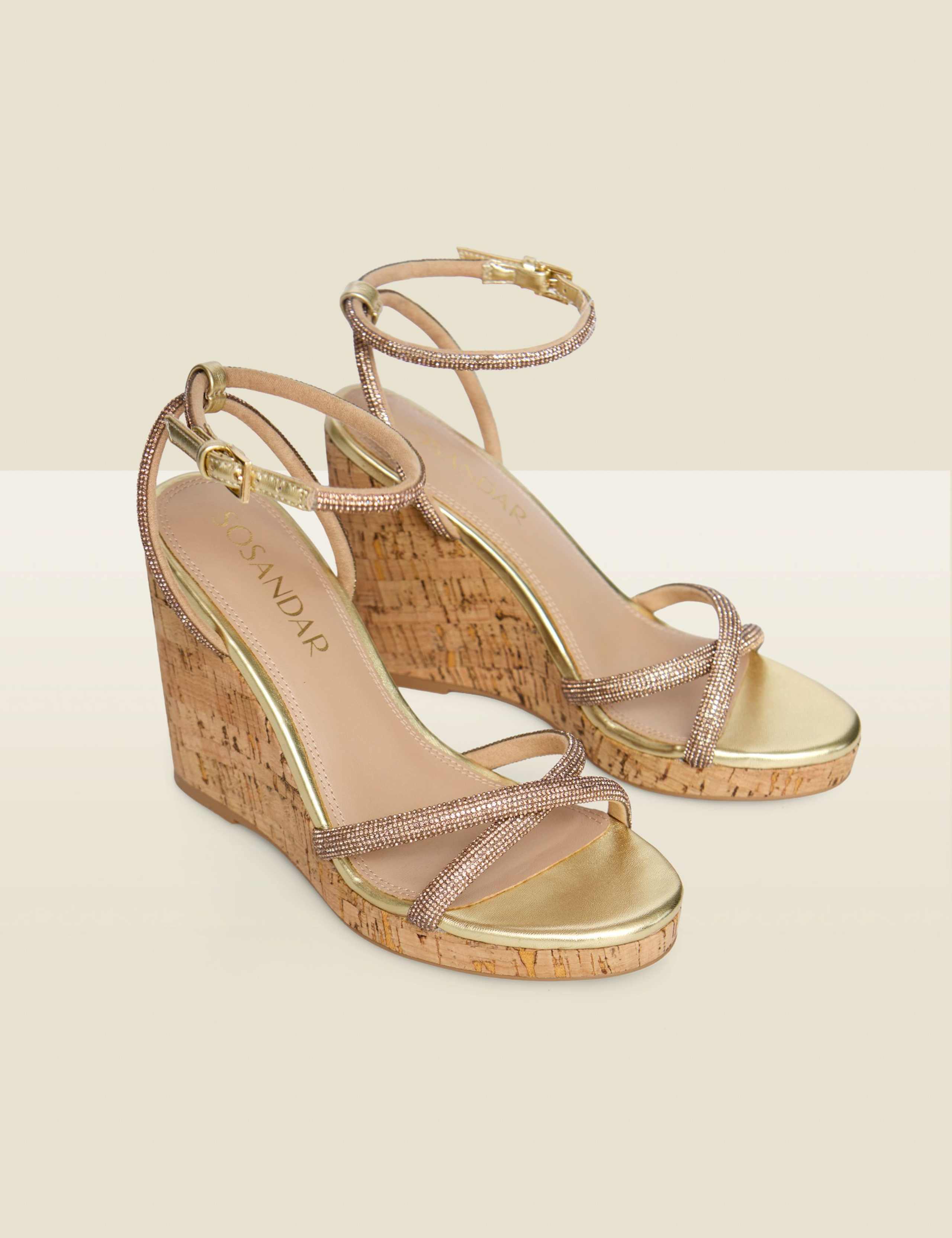 Metallic Diamante Wedge Espadrilles 3 of 4