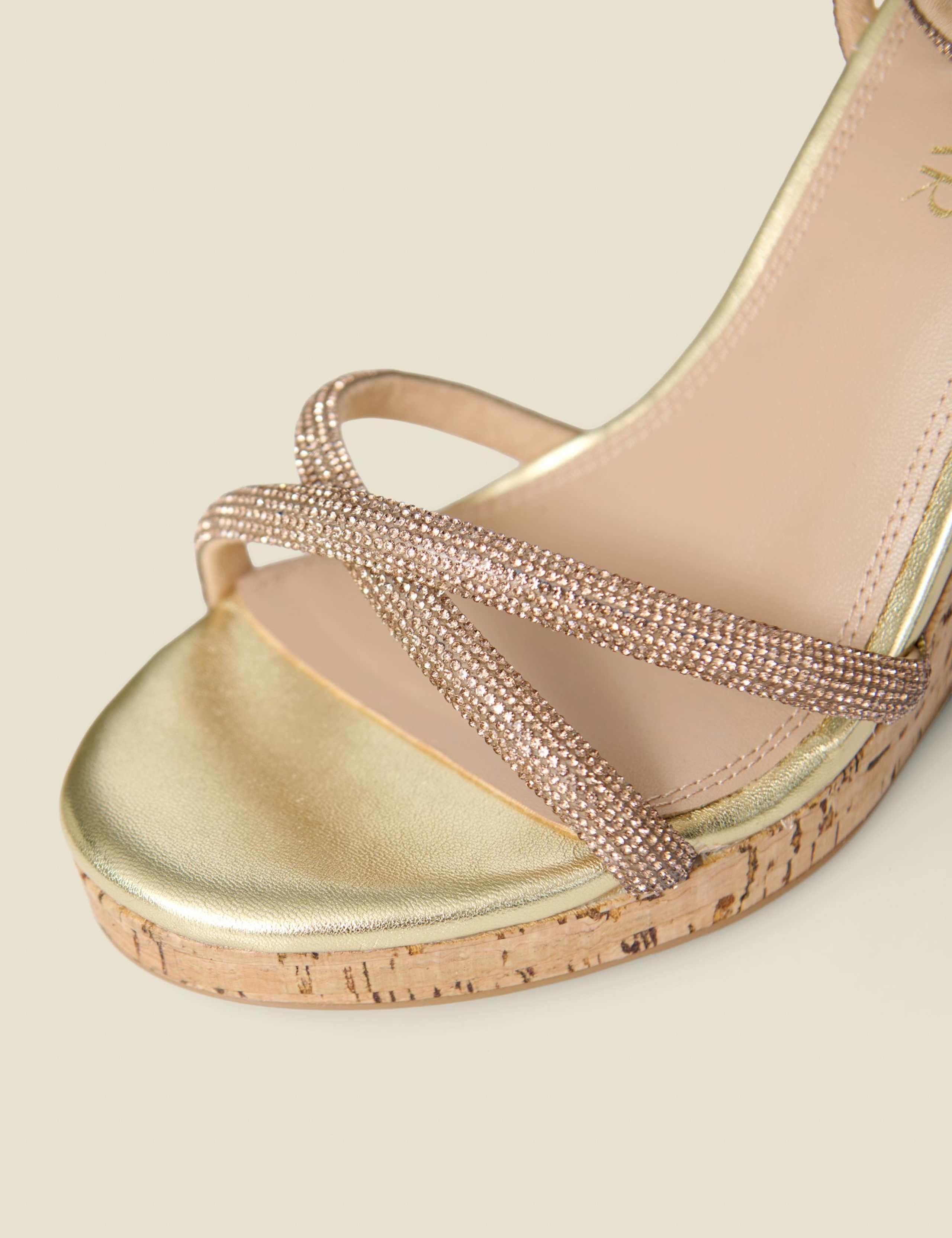 Metallic Diamante Wedge Espadrilles 4 of 4