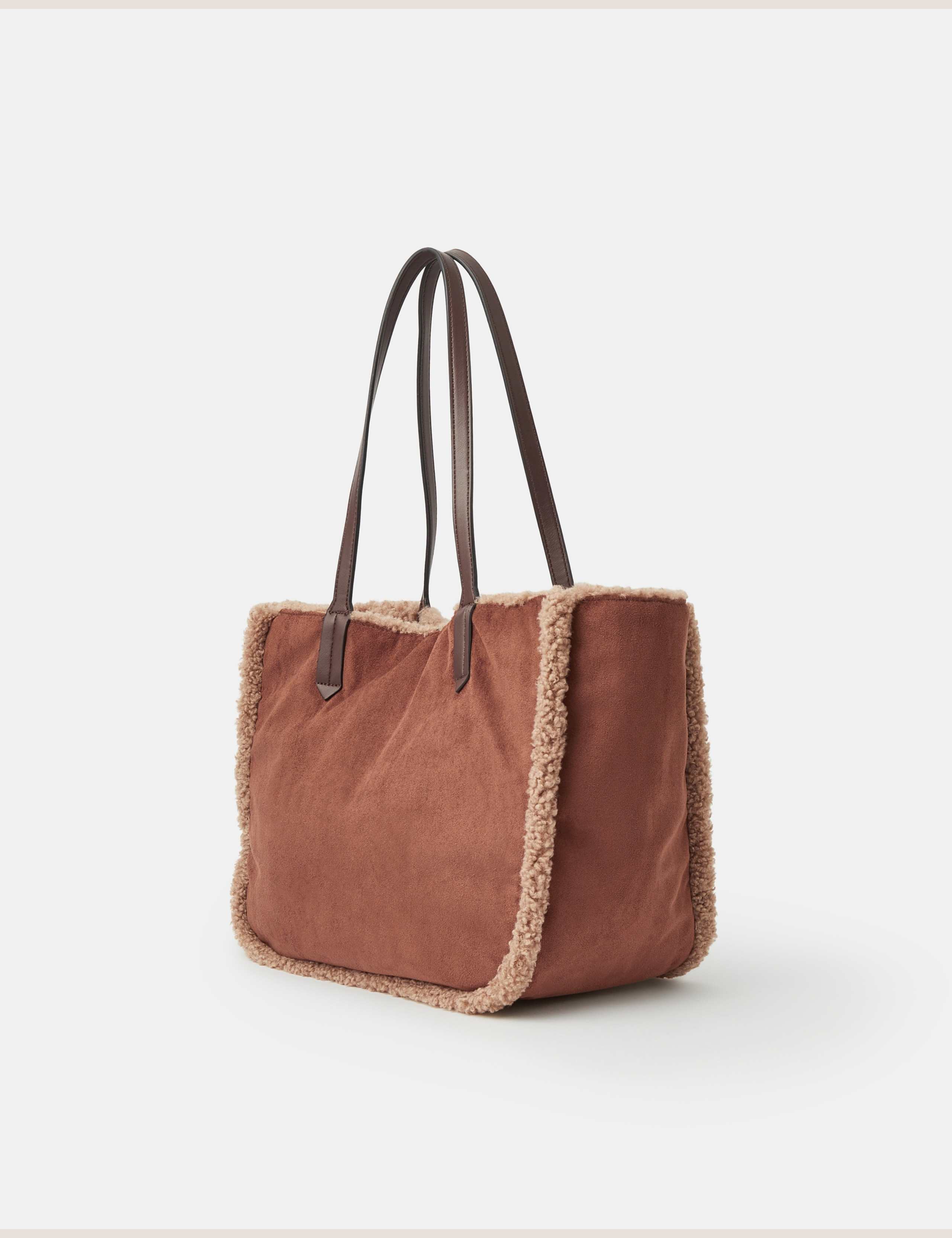 Faux Shearling Reversible Shoulder Bag 2 of 6