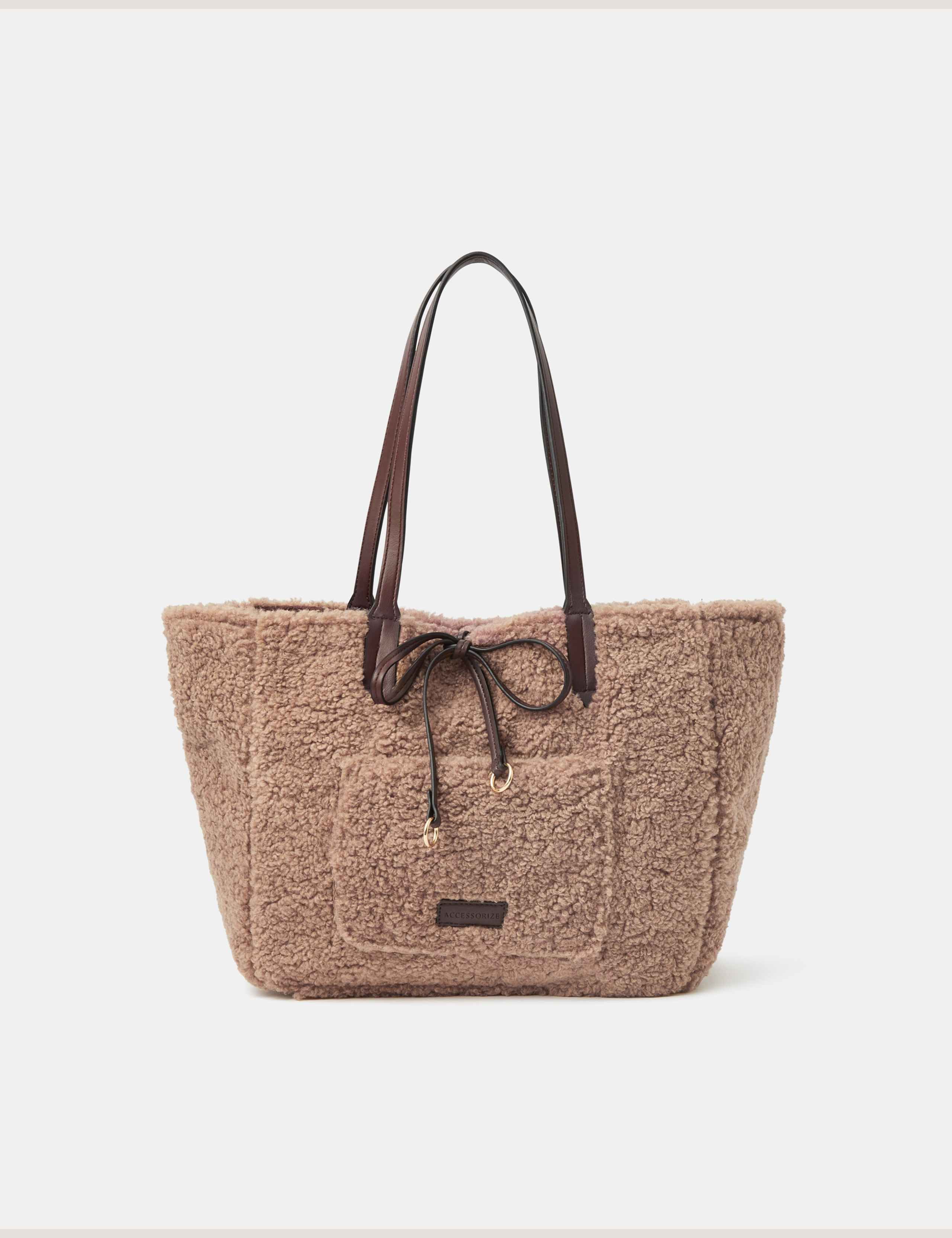Faux Shearling Reversible Shoulder Bag 3 of 6