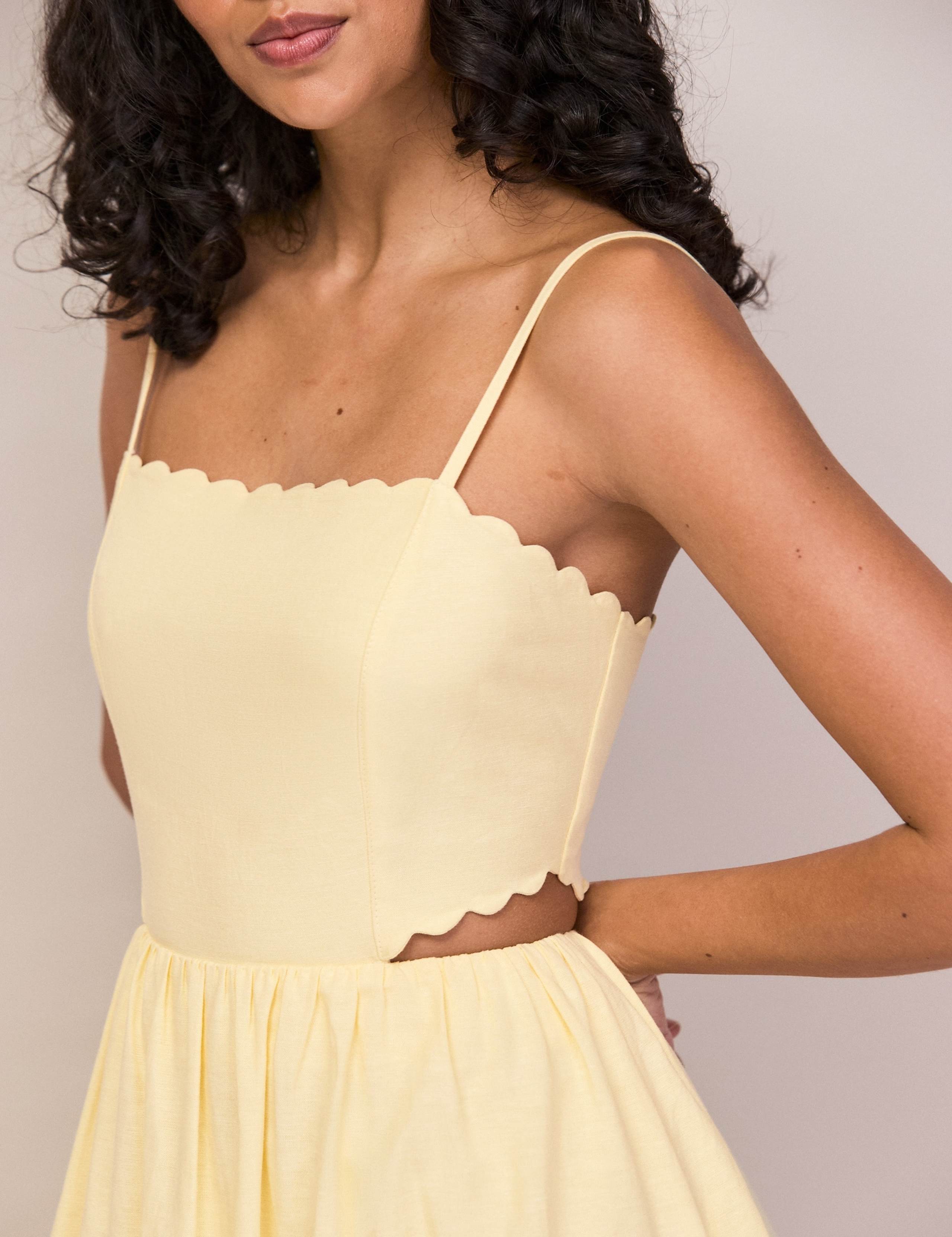 shape cream rib strappy cup detail midaxi dress Cap Sleeve Flare Midaxi Dress in Ivory